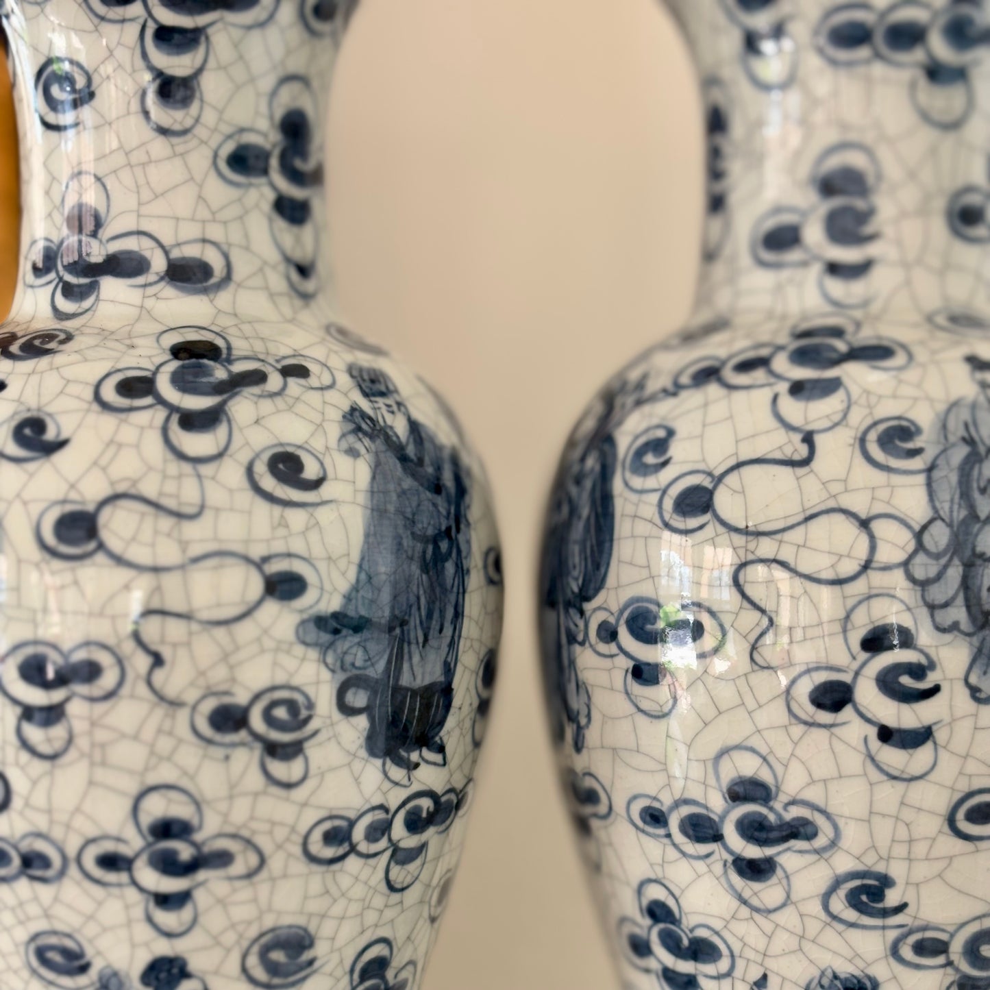 Pair of Vintage Chinoiserie Vases