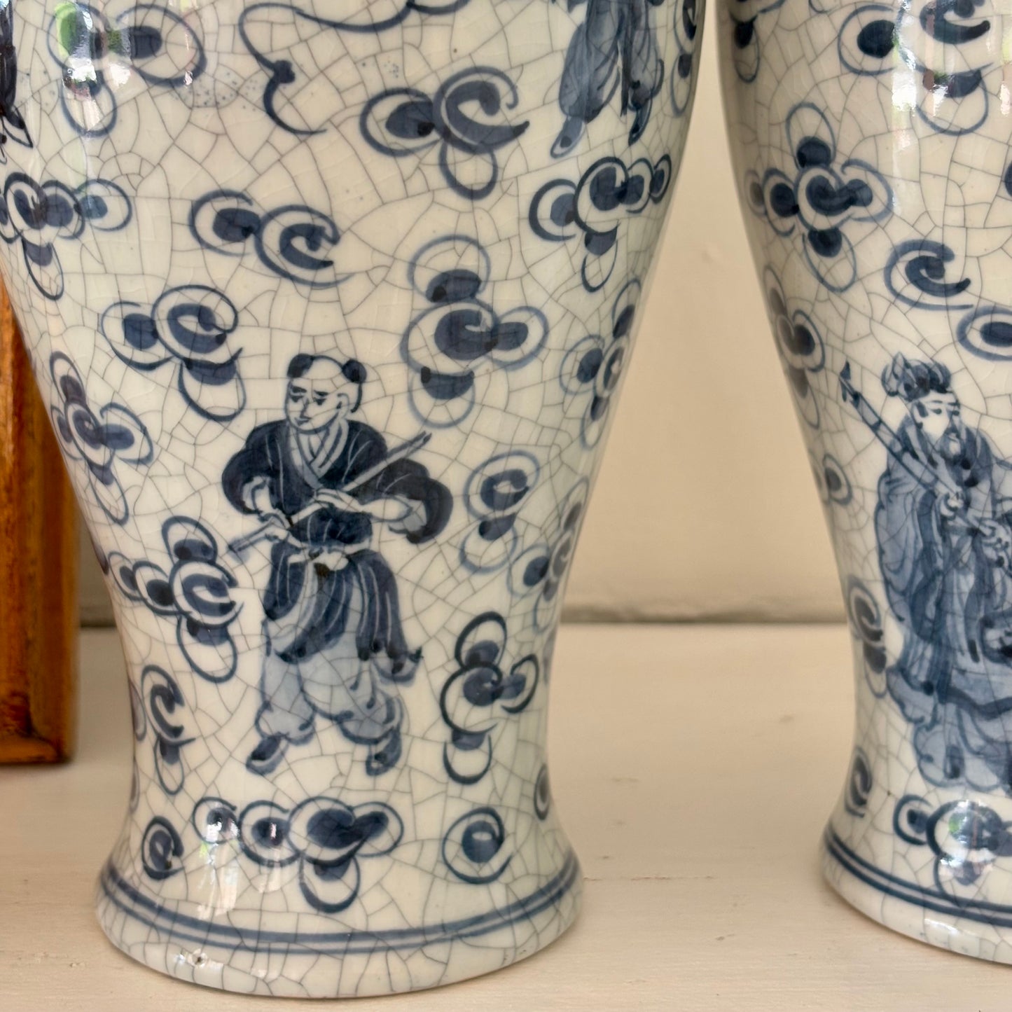 Pair of Vintage Chinoiserie Vases