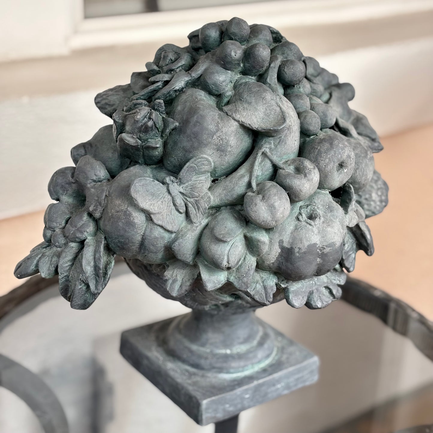 Fruit and Flower Basket Garden Ornament