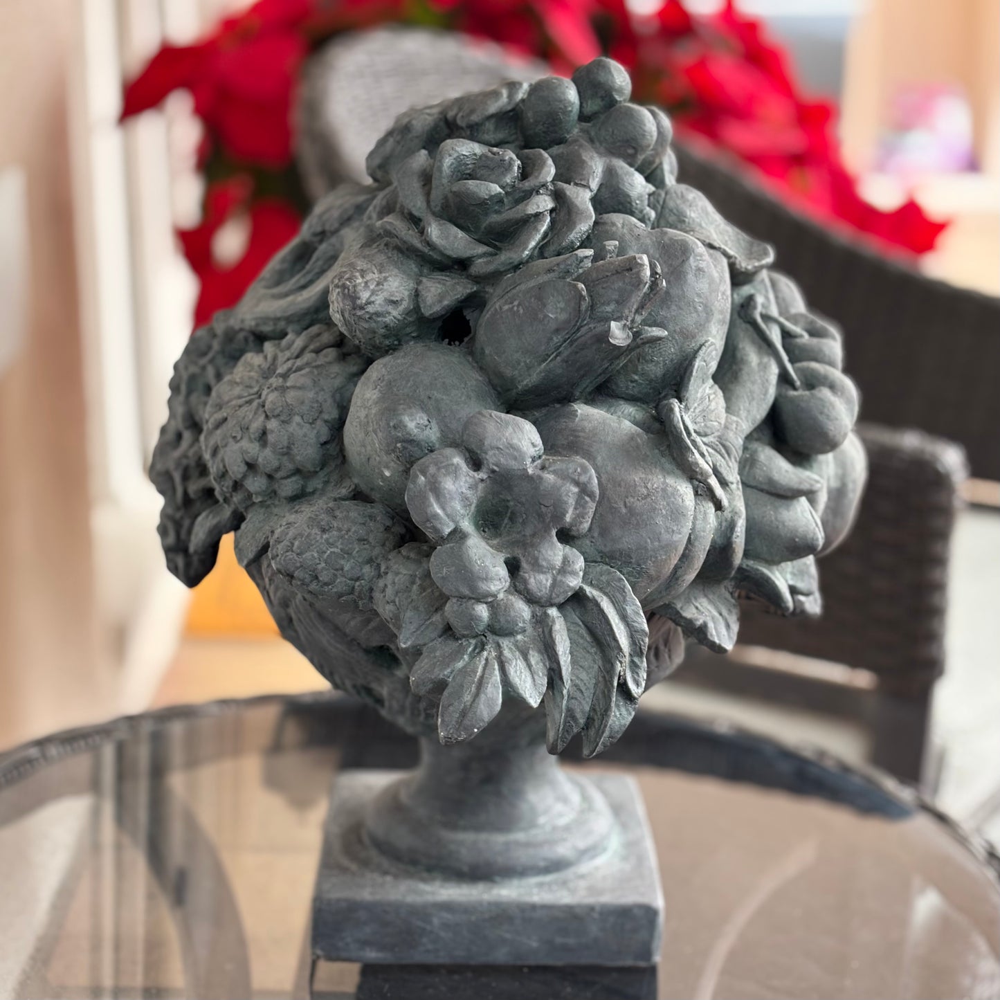 Fruit and Flower Basket Garden Ornament
