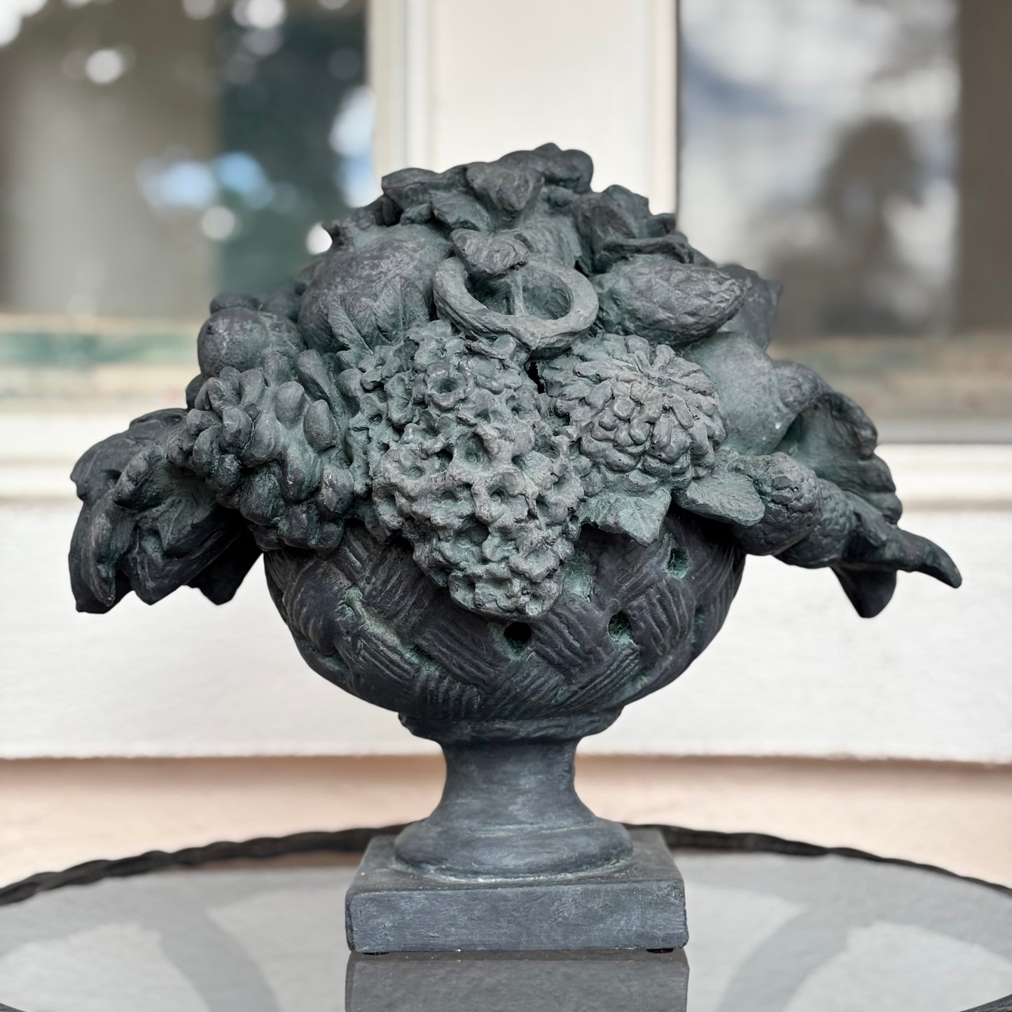 Fruit and Flower Basket Garden Ornament