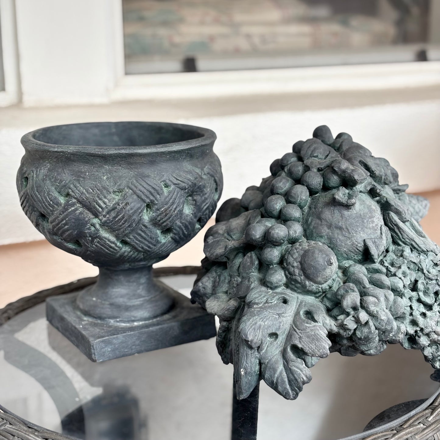 Fruit and Flower Basket Garden Ornament