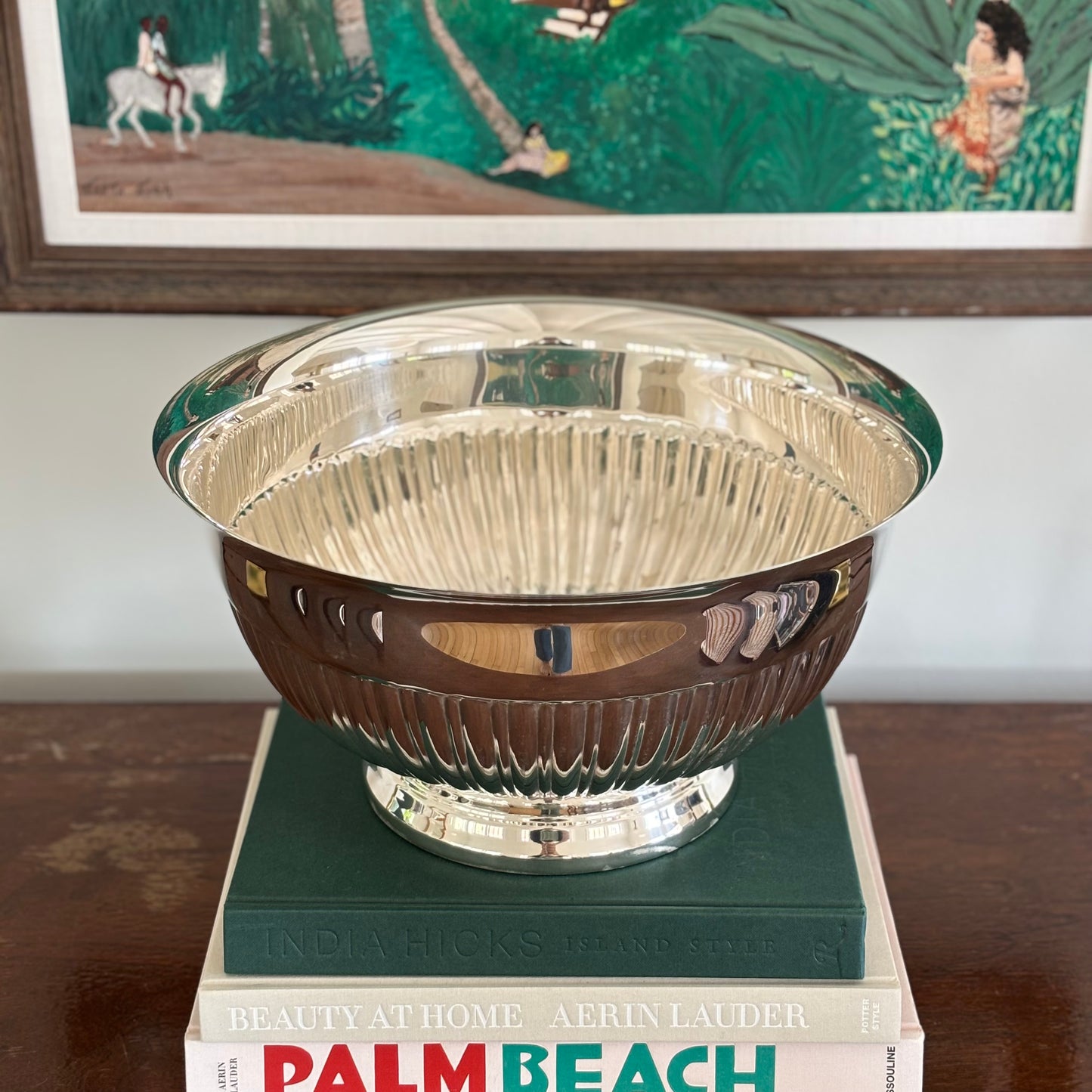 Vintage Silver Plated Punch Bowl
