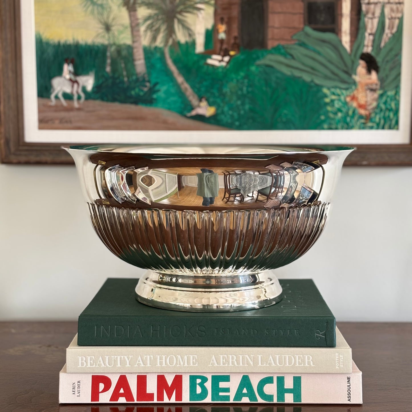 Vintage Silver Plated Punch Bowl