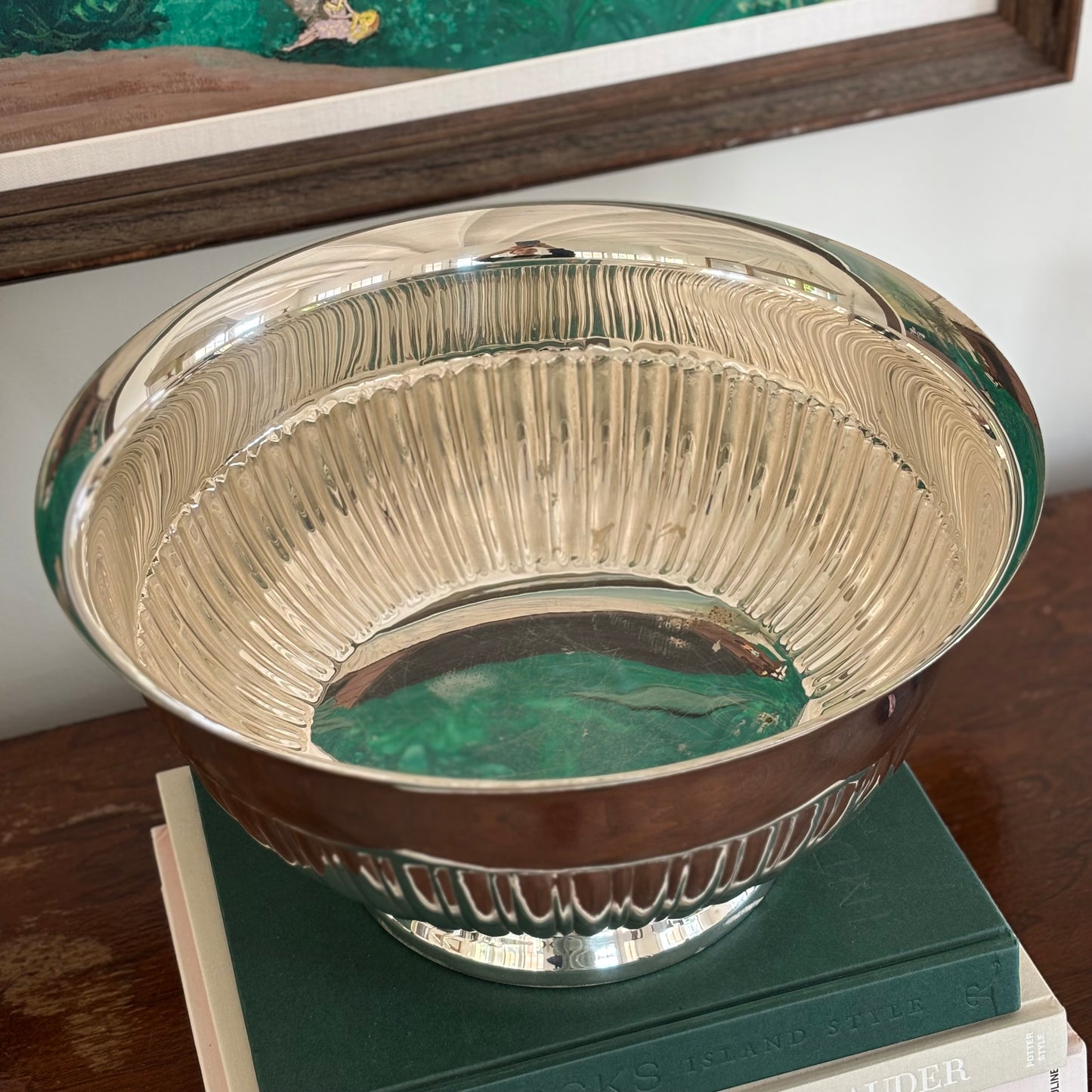 Vintage Silver Plated Punch Bowl