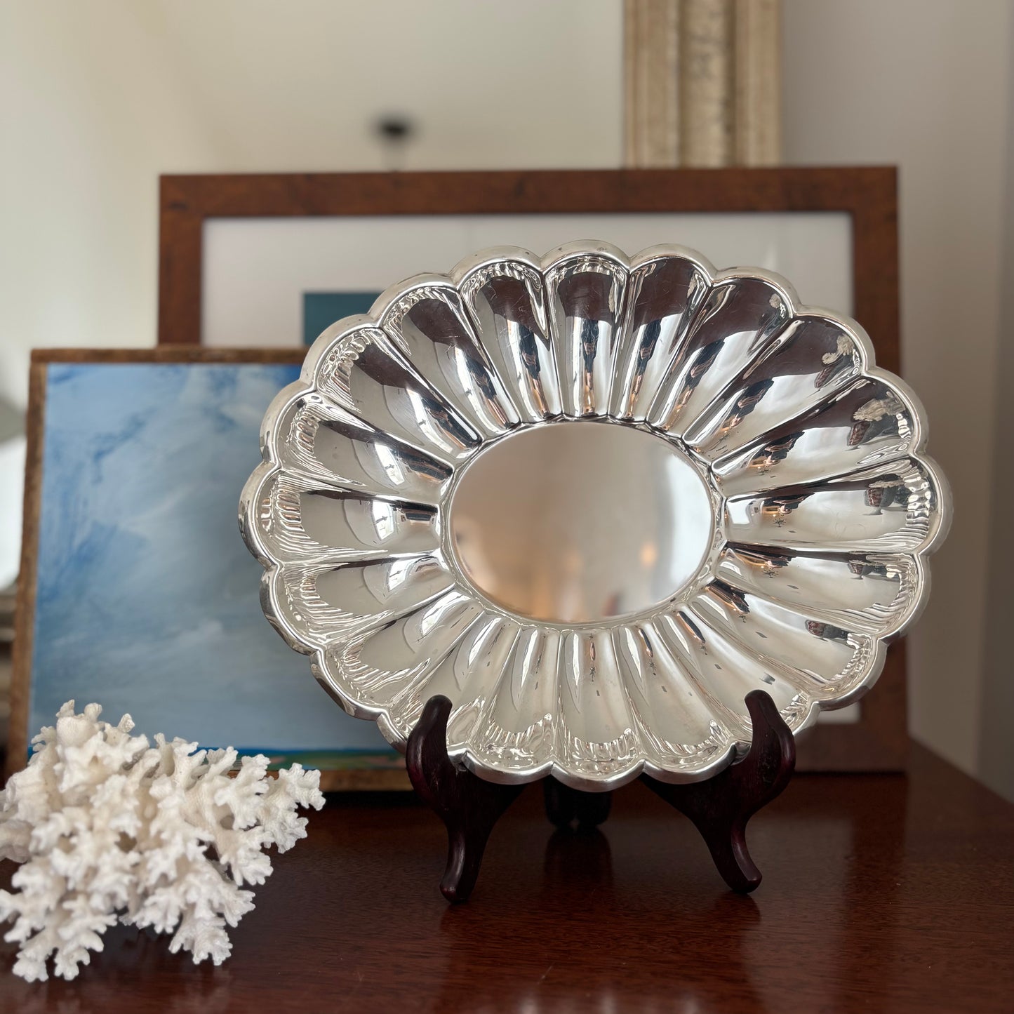 Silver Plated Scalloped Tray
