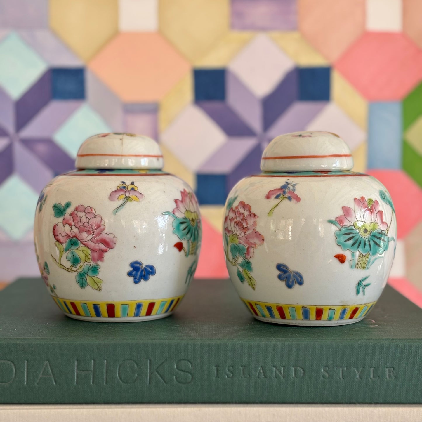 Pair of Vintage Mini Ginger Jars