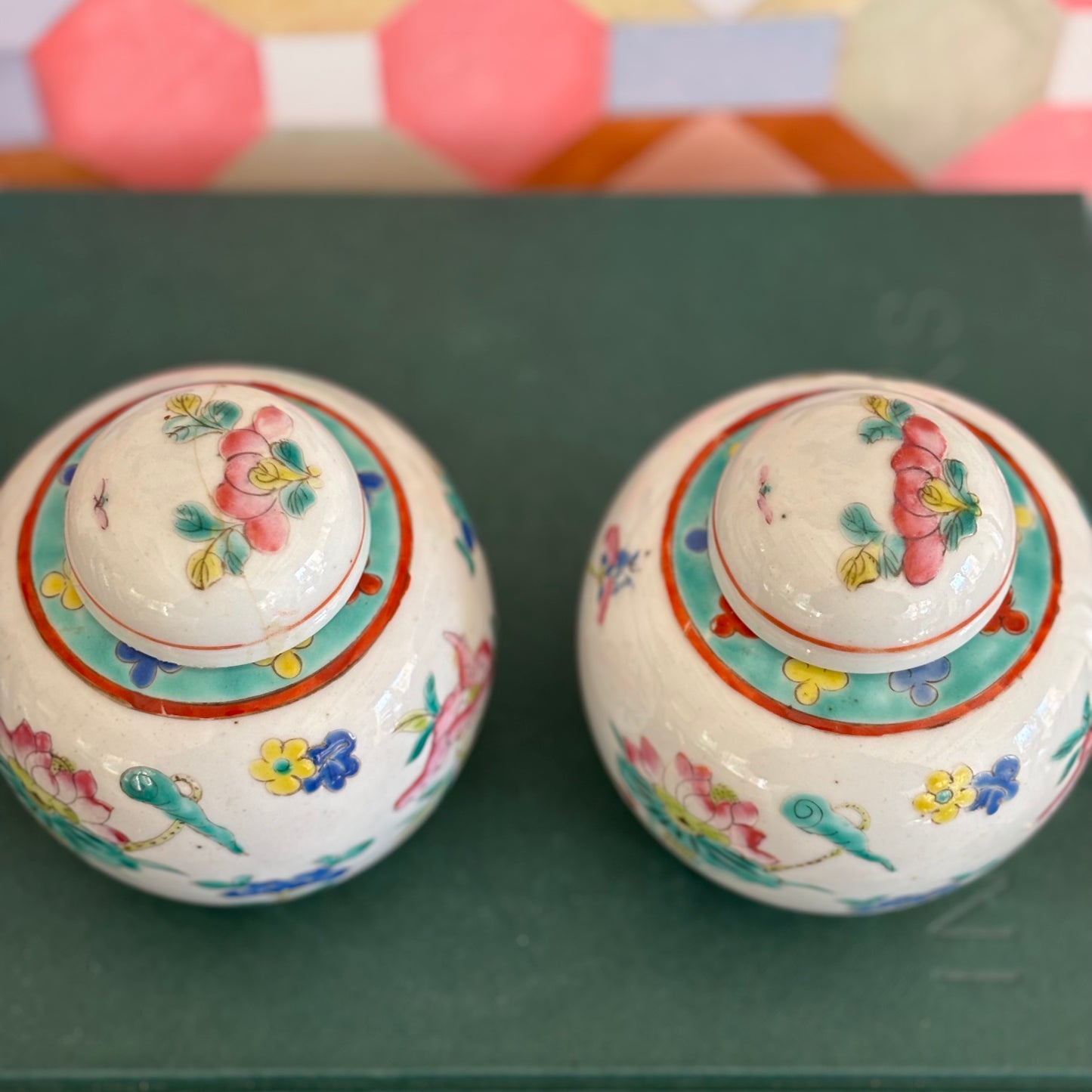Pair of Vintage Mini Ginger Jars