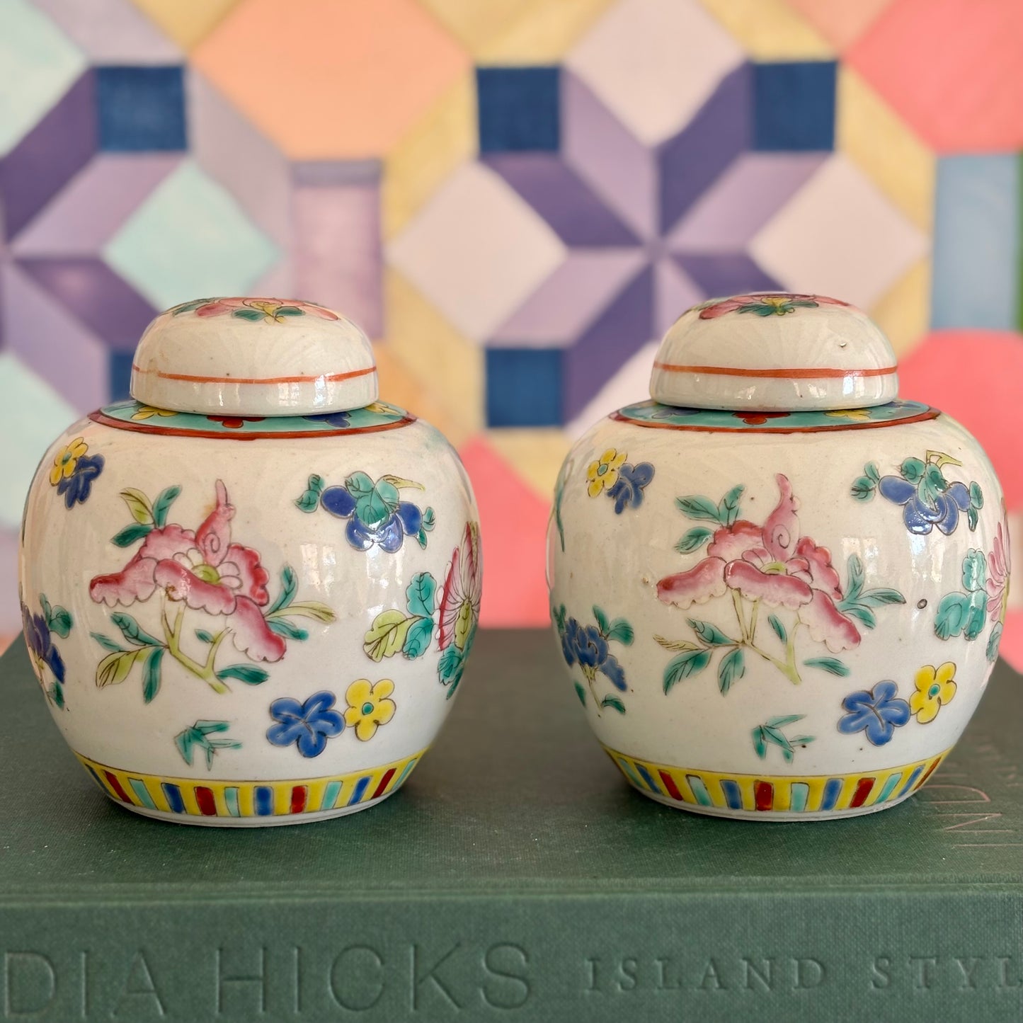 Pair of Vintage Mini Ginger Jars