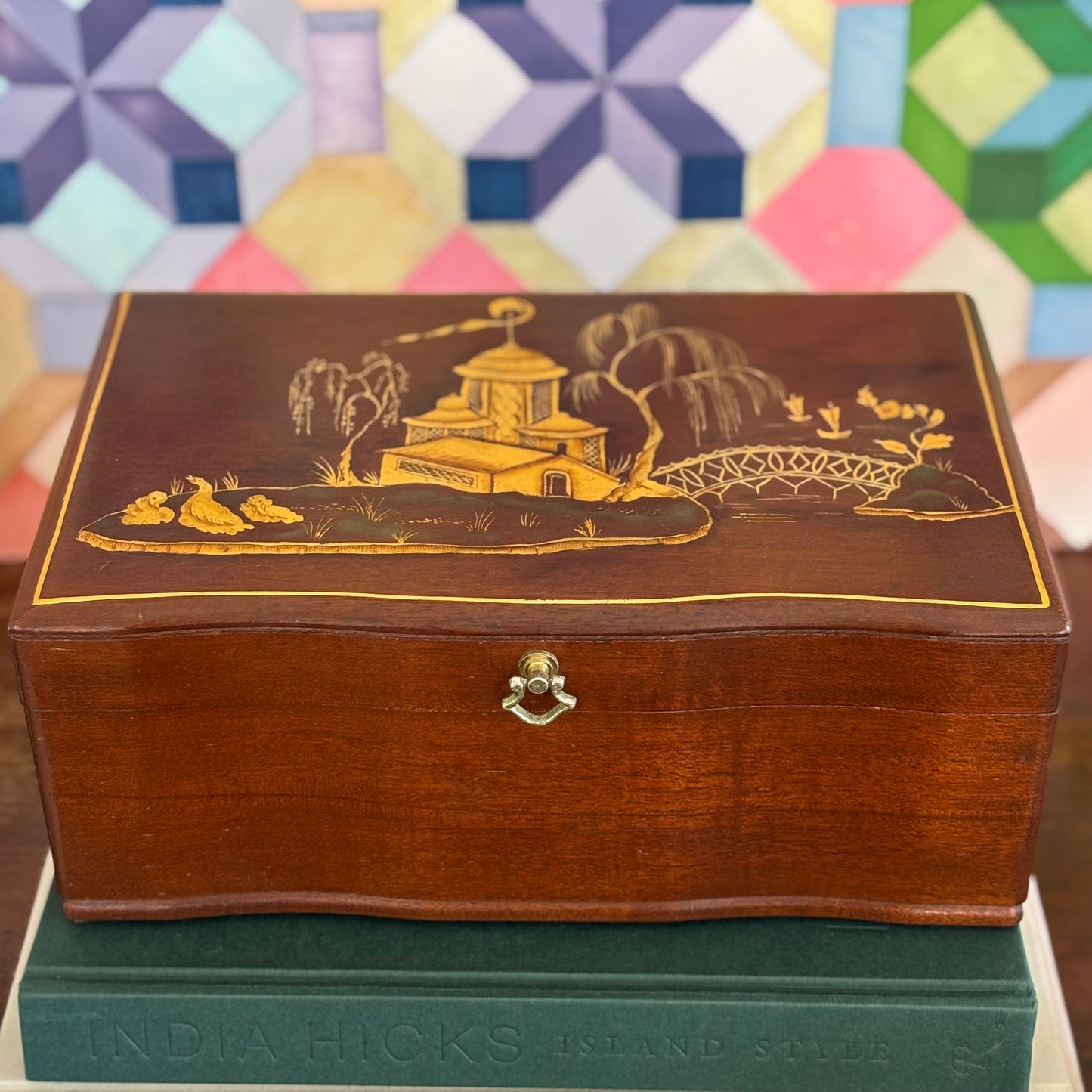 Vintage Wooden Jewelry Box