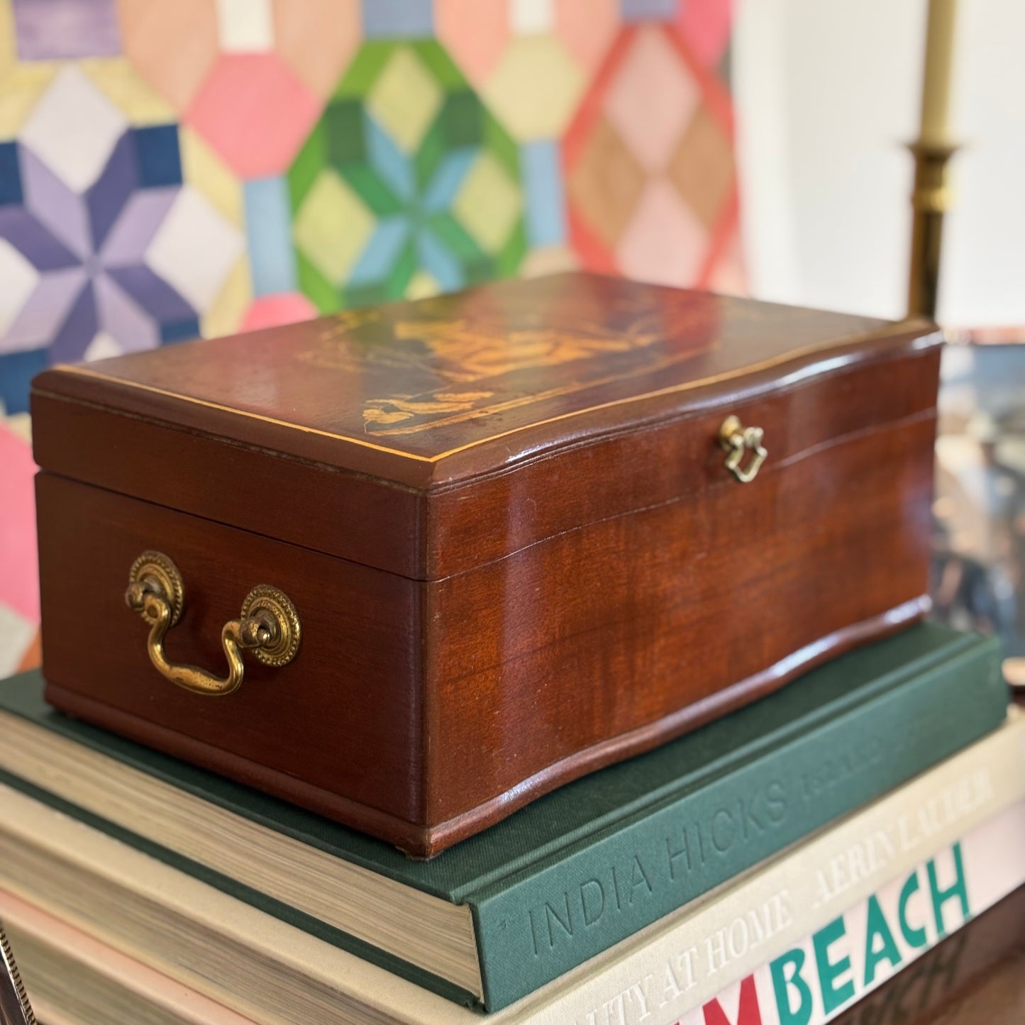 Vintage Wooden Jewelry Box