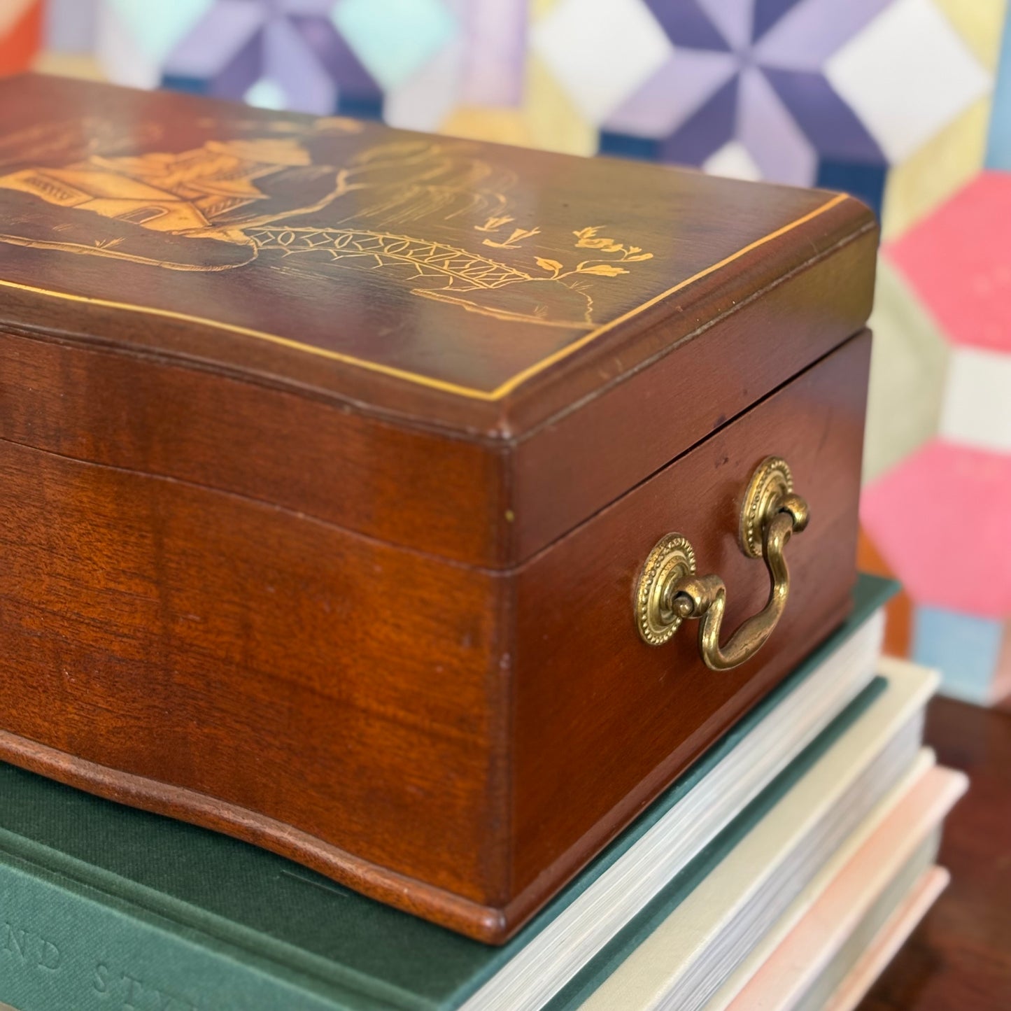 Vintage Wooden Jewelry Box