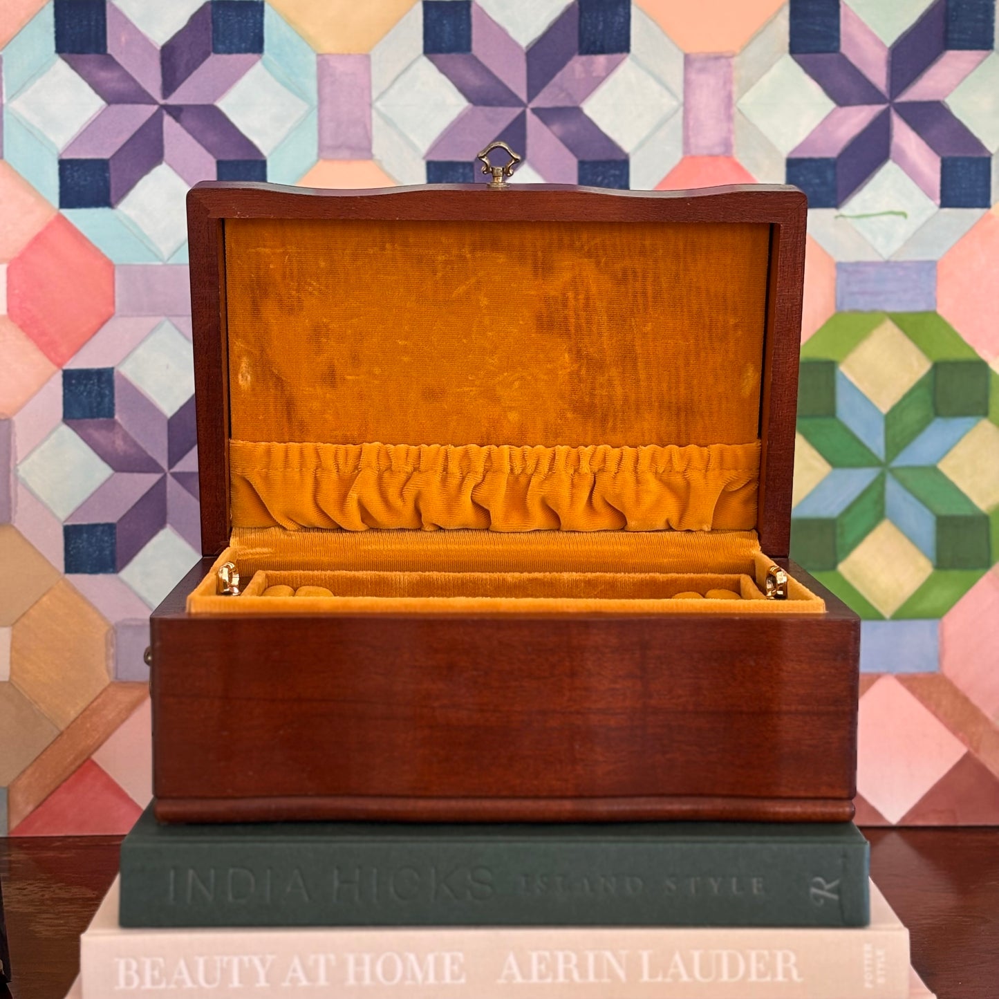 Vintage Wooden Jewelry Box