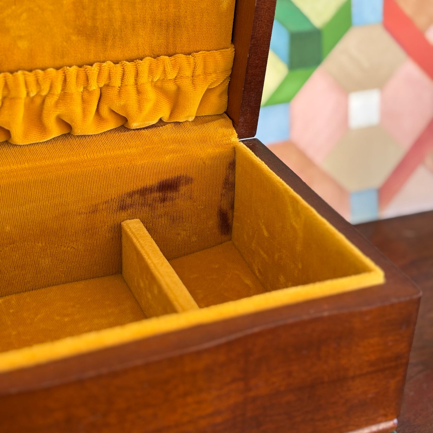 Vintage Wooden Jewelry Box