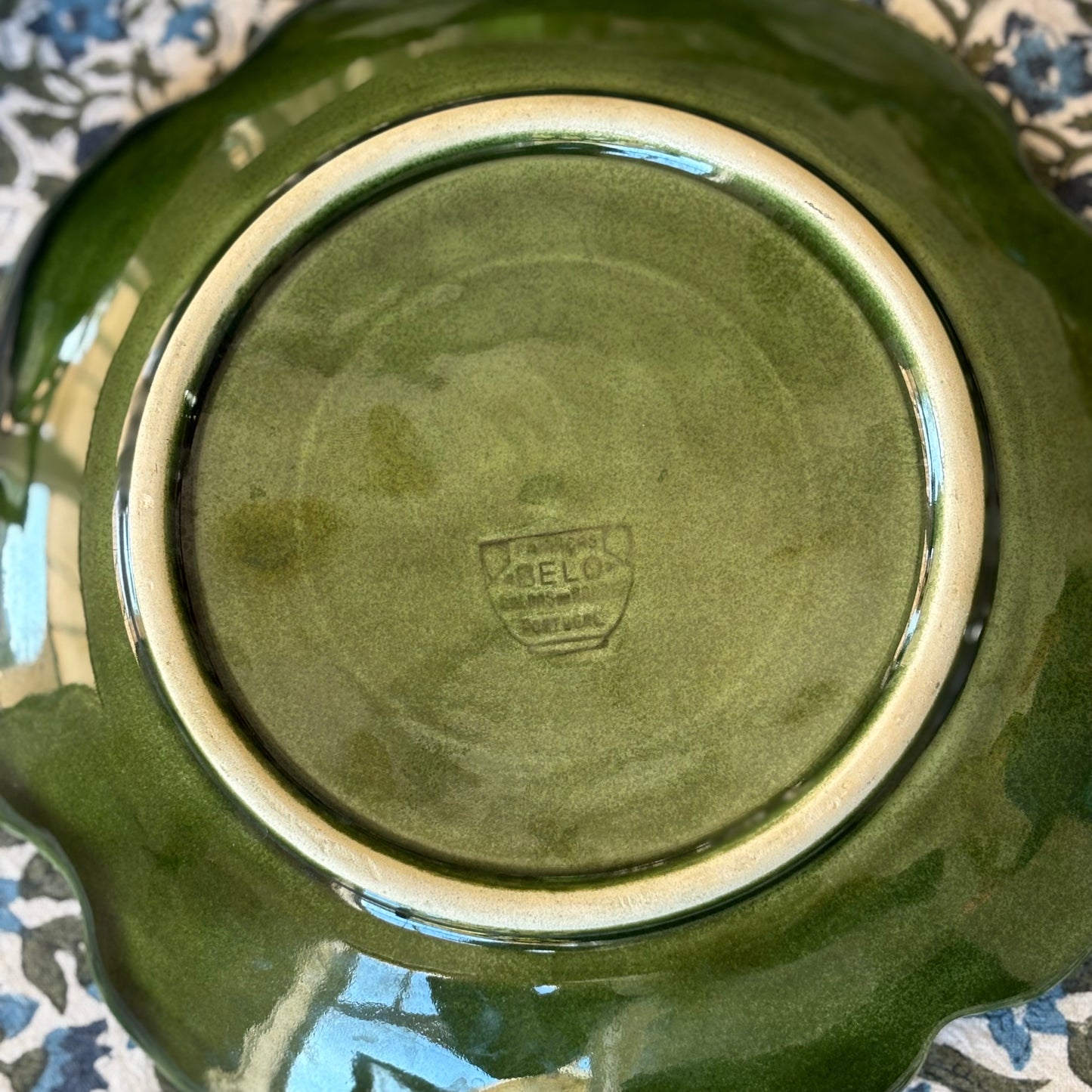 Set of 4 Vintage Geranium Leaf Plates
