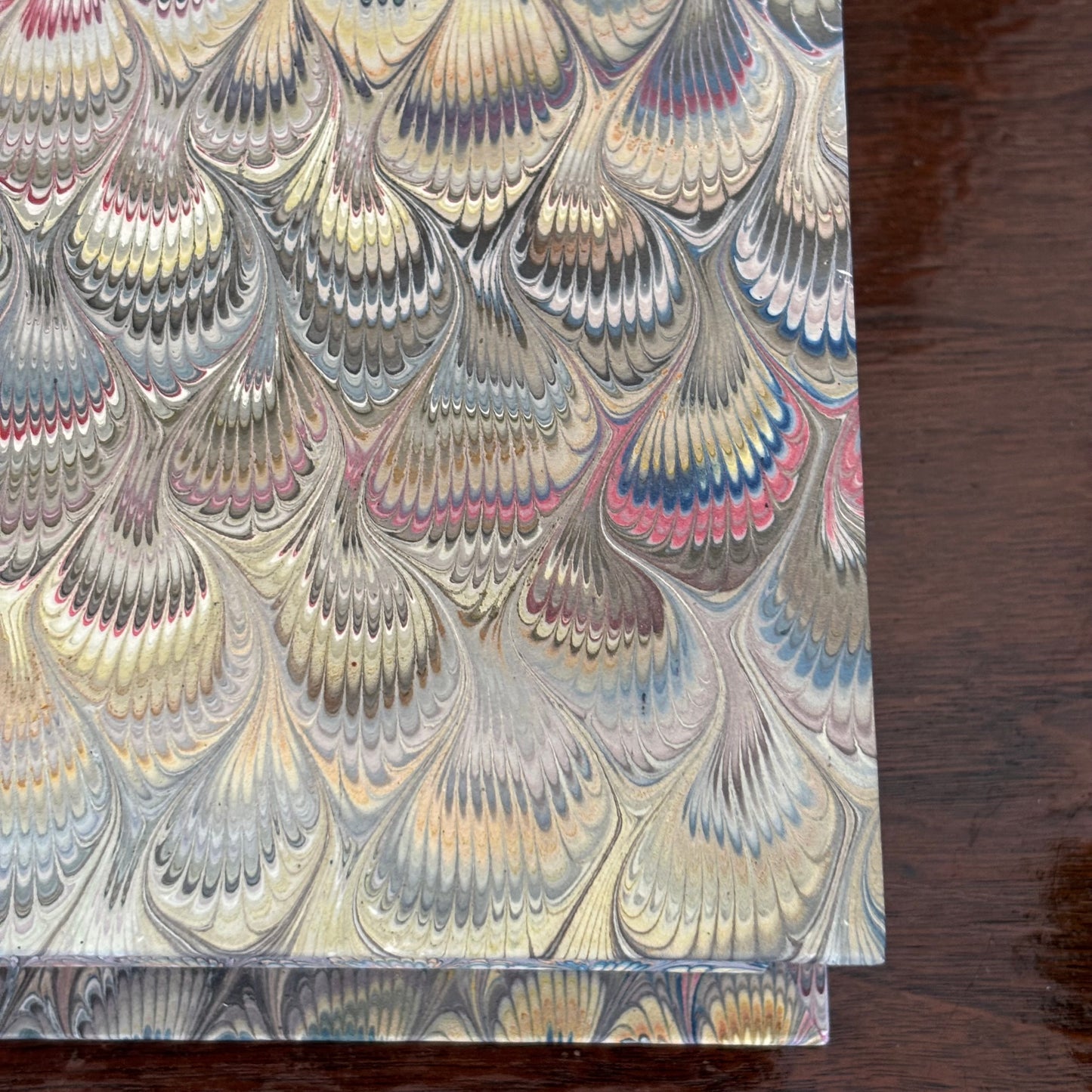 Marbleized Paper Hinged Keepsake Box