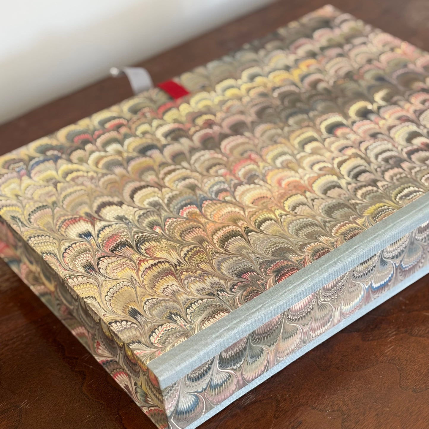 Marbleized Paper Hinged Keepsake Box