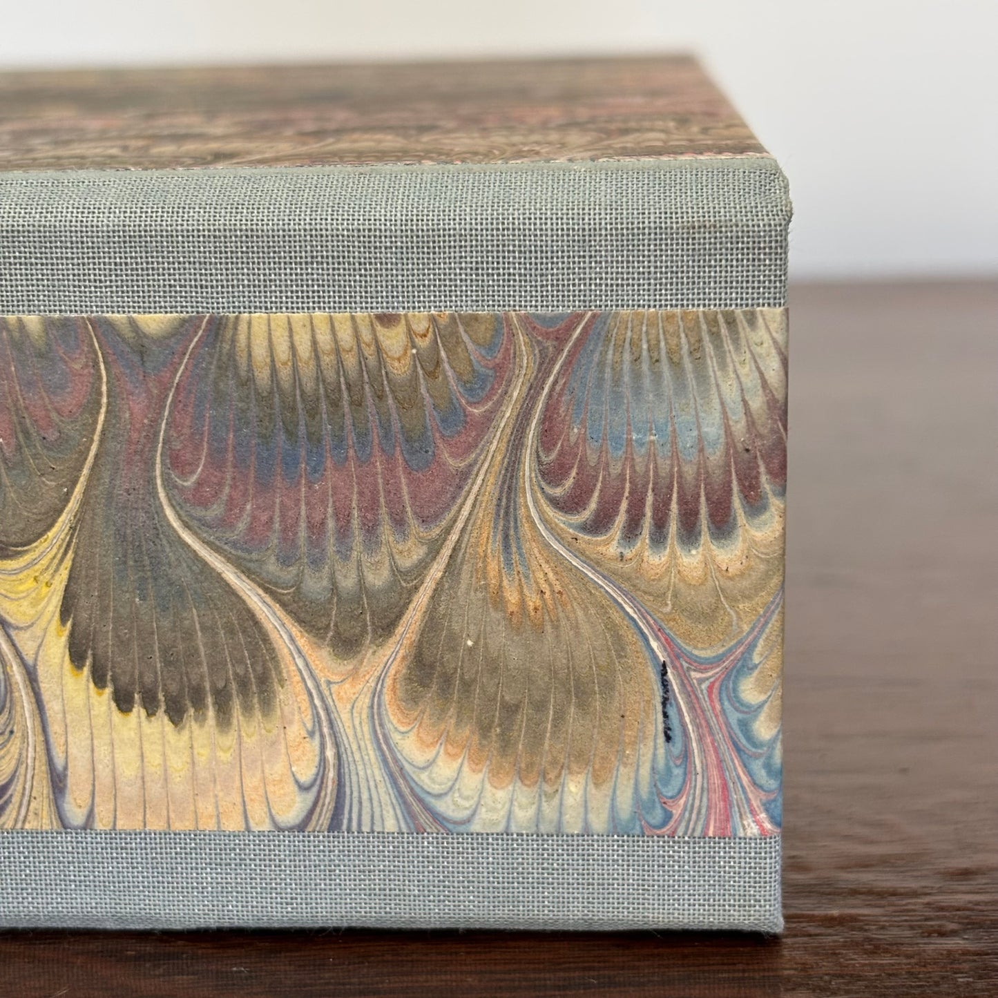 Marbleized Paper Hinged Keepsake Box