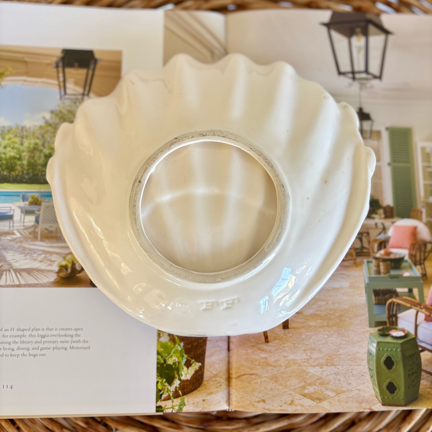 Vintage Ceramic Seashell Dish