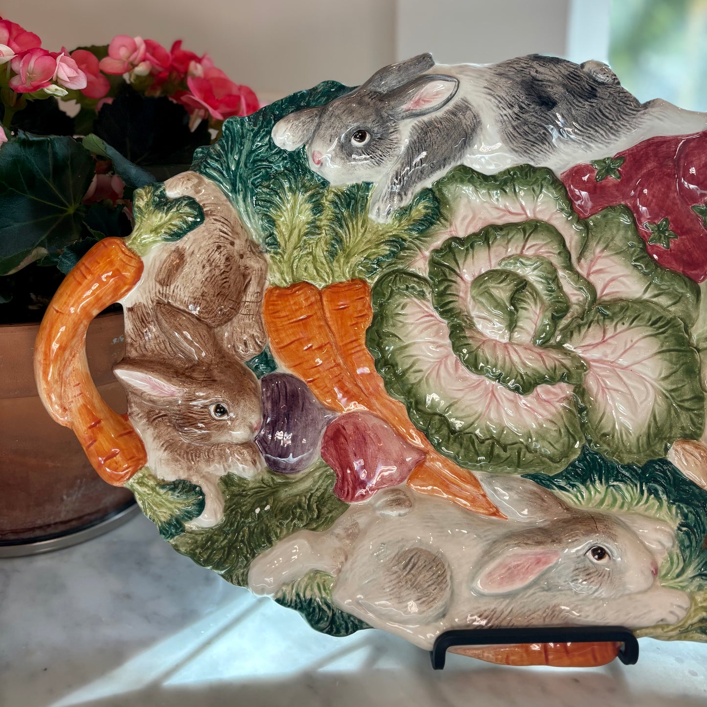 Fitz and Floyd Garden Bunnies Tray