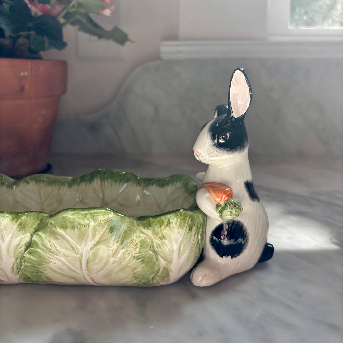 Fitz and Floyd Rabbit Lettuce Leaf Tray