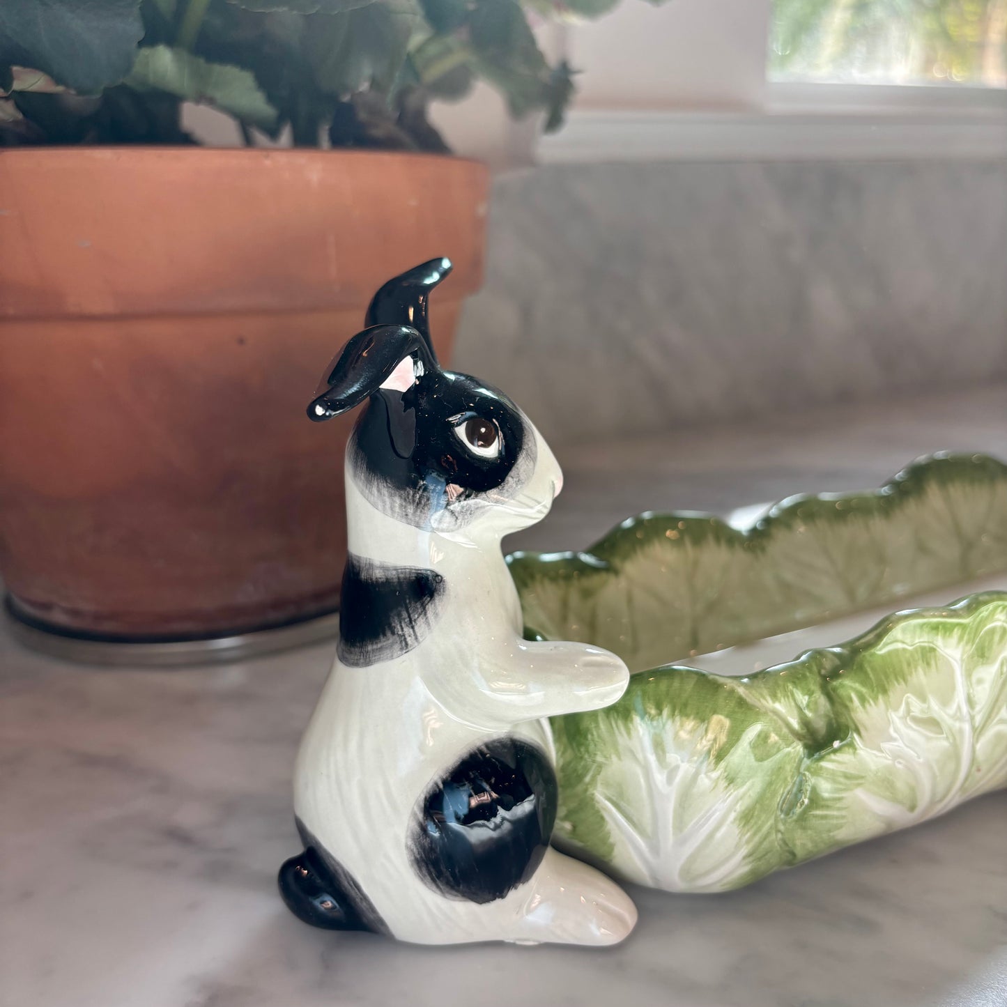 Fitz and Floyd Rabbit Lettuce Leaf Tray