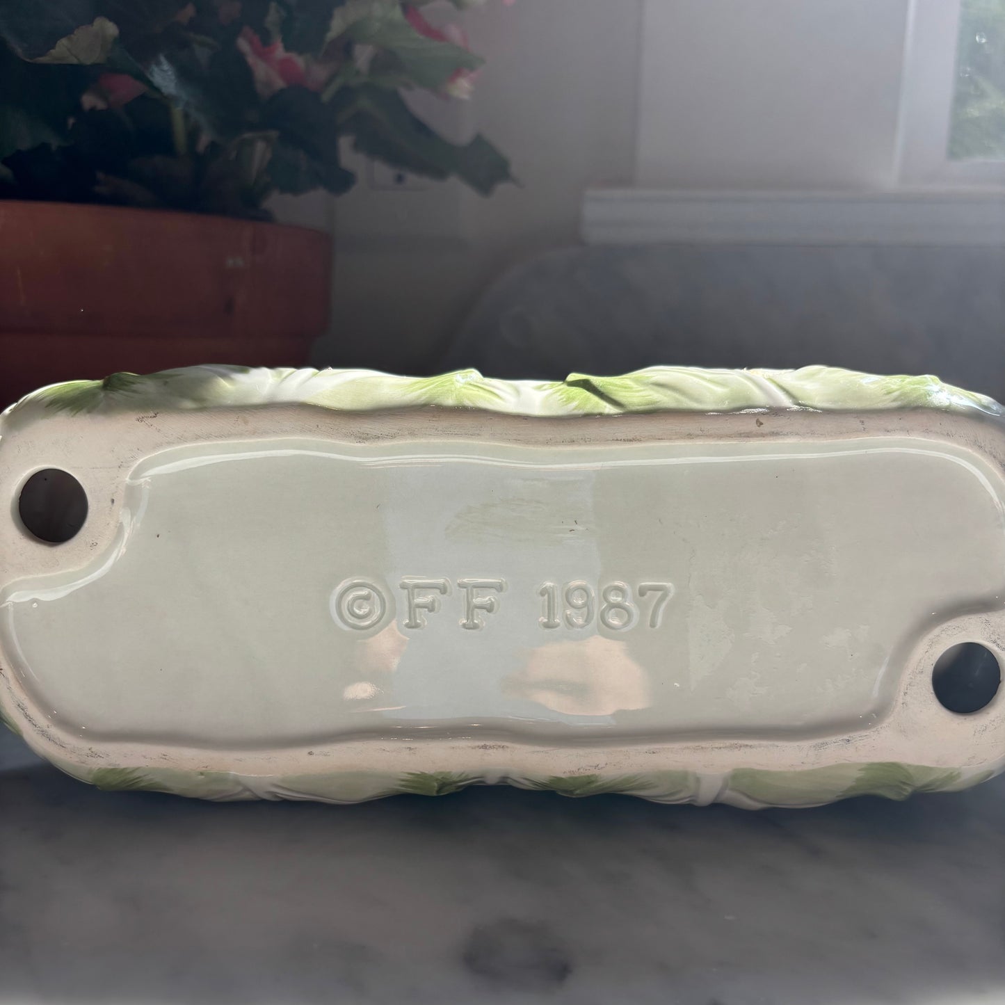 Fitz and Floyd Rabbit Lettuce Leaf Tray