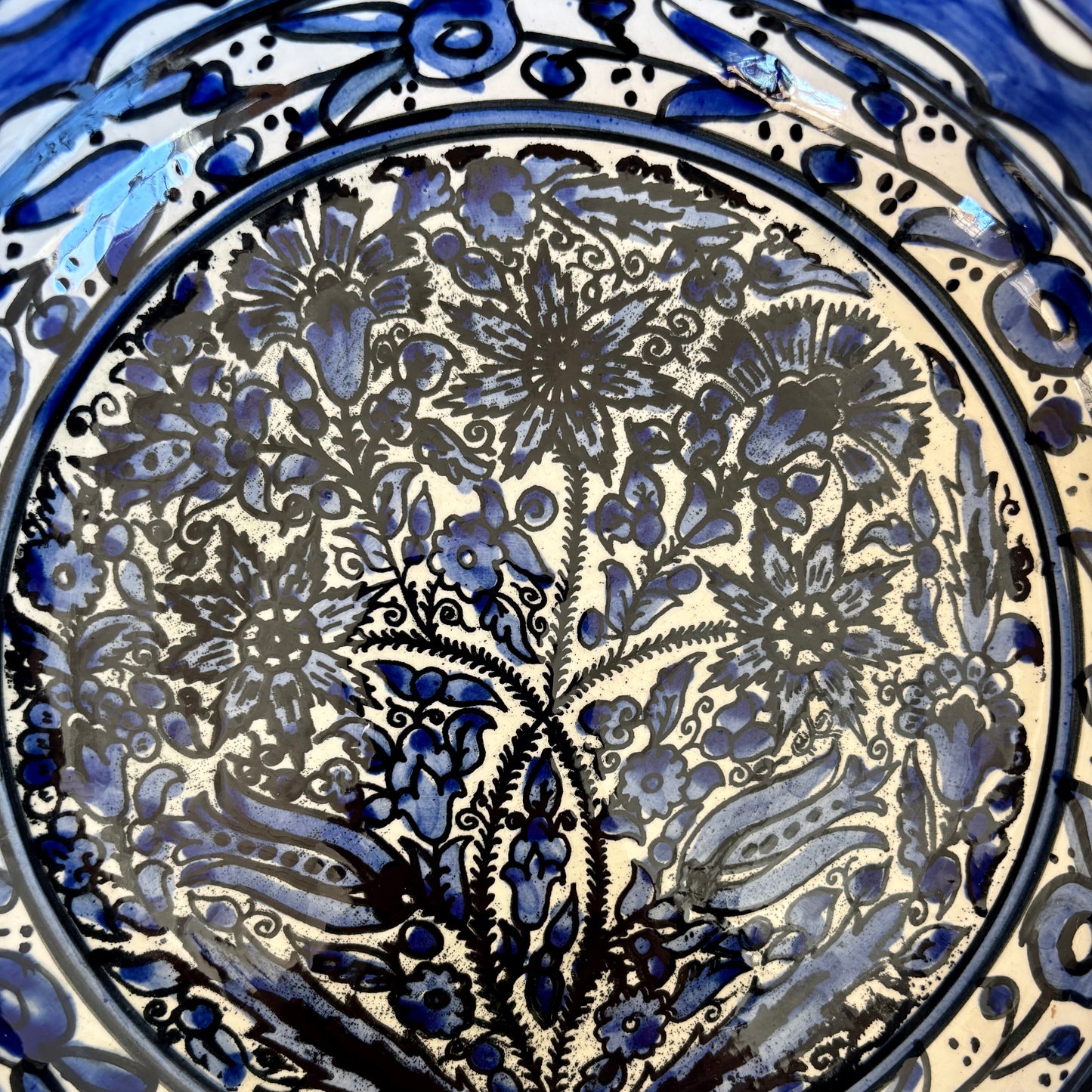 Hand Painted Floral Ceramic Bowl