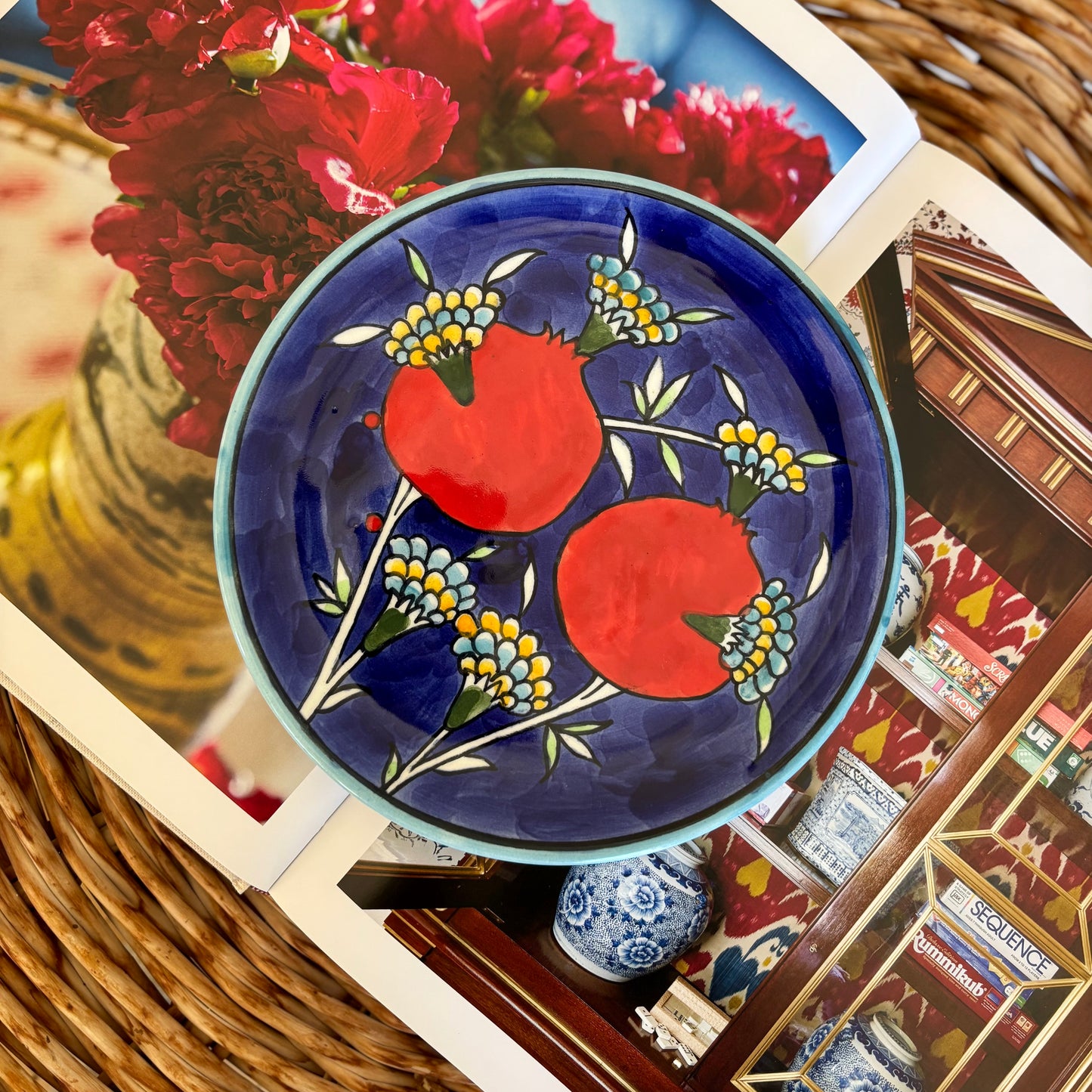Hand Painted Pomegranate Plate