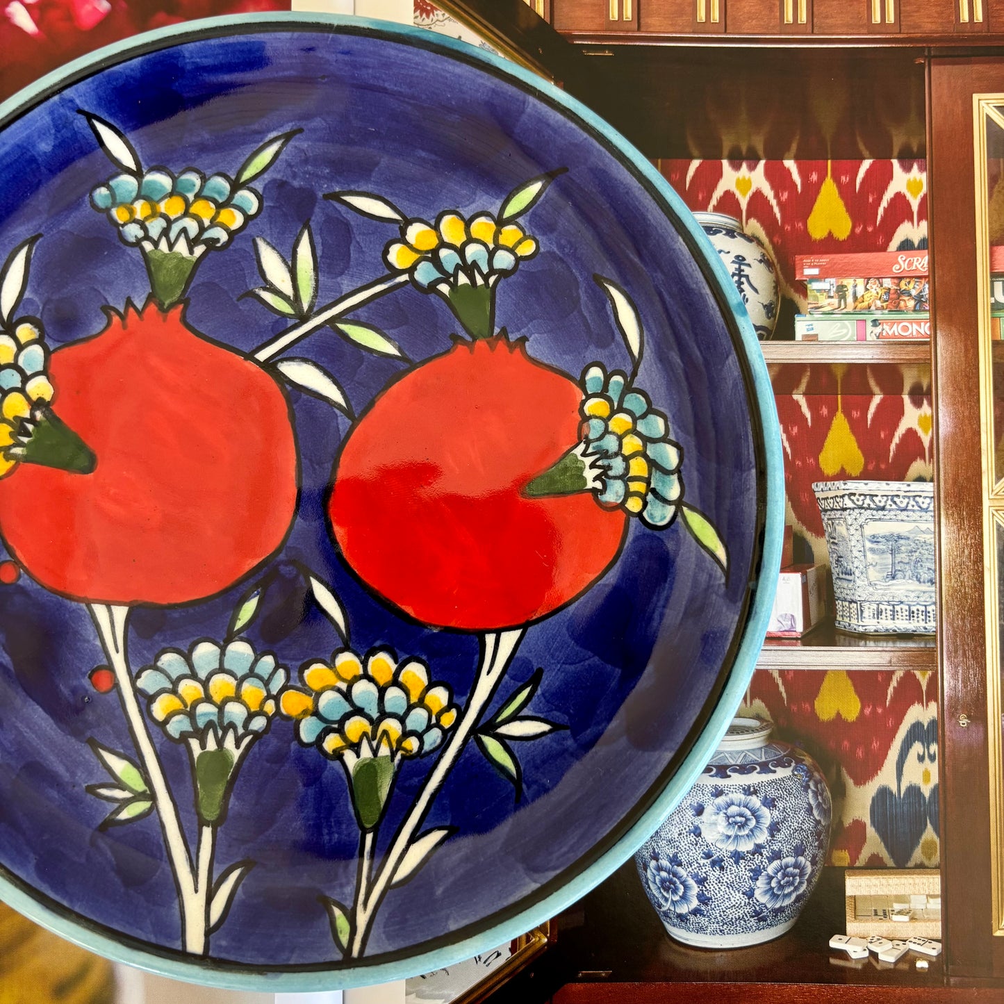 Hand Painted Pomegranate Plate