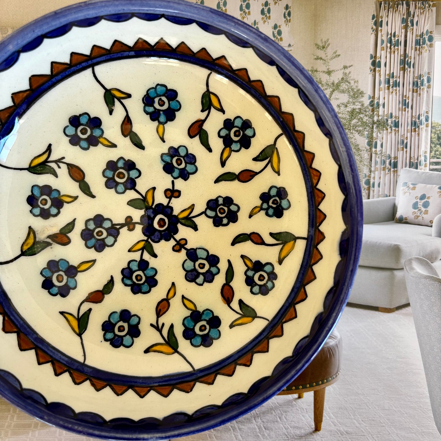 Hand Painted Floral Small Ceramic Bowl
