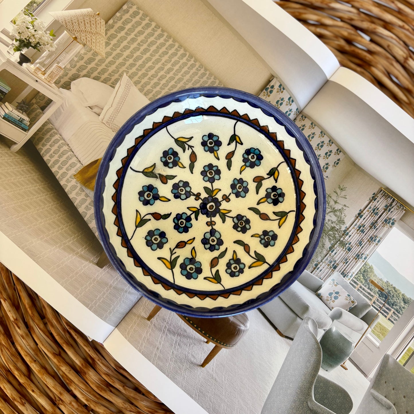 Hand Painted Floral Small Ceramic Bowl