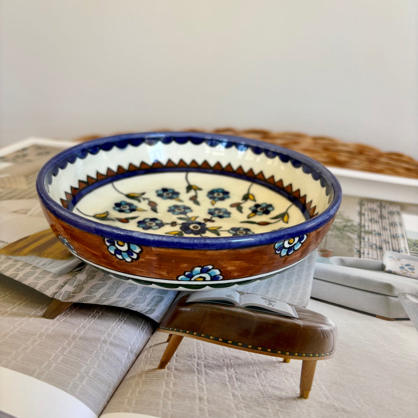 Hand Painted Floral Small Ceramic Bowl