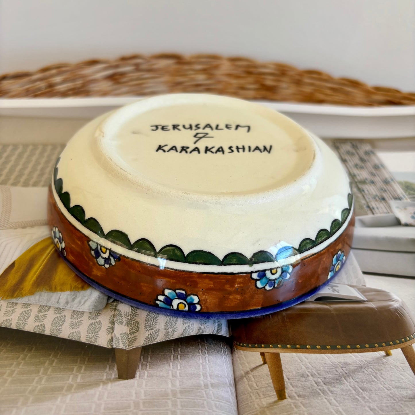 Hand Painted Floral Small Ceramic Bowl