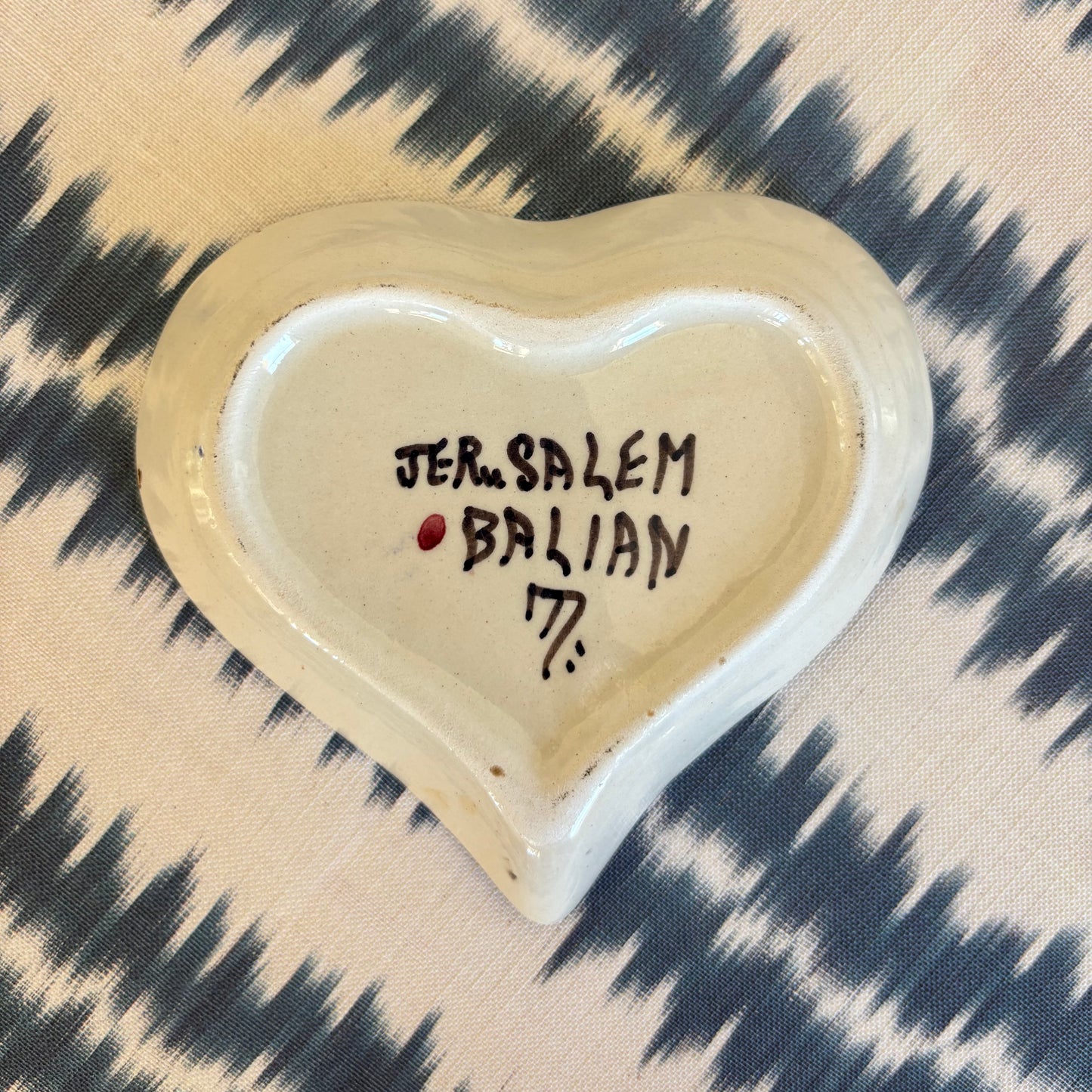 Hand Painted Ceramic Floral Heart Dish
