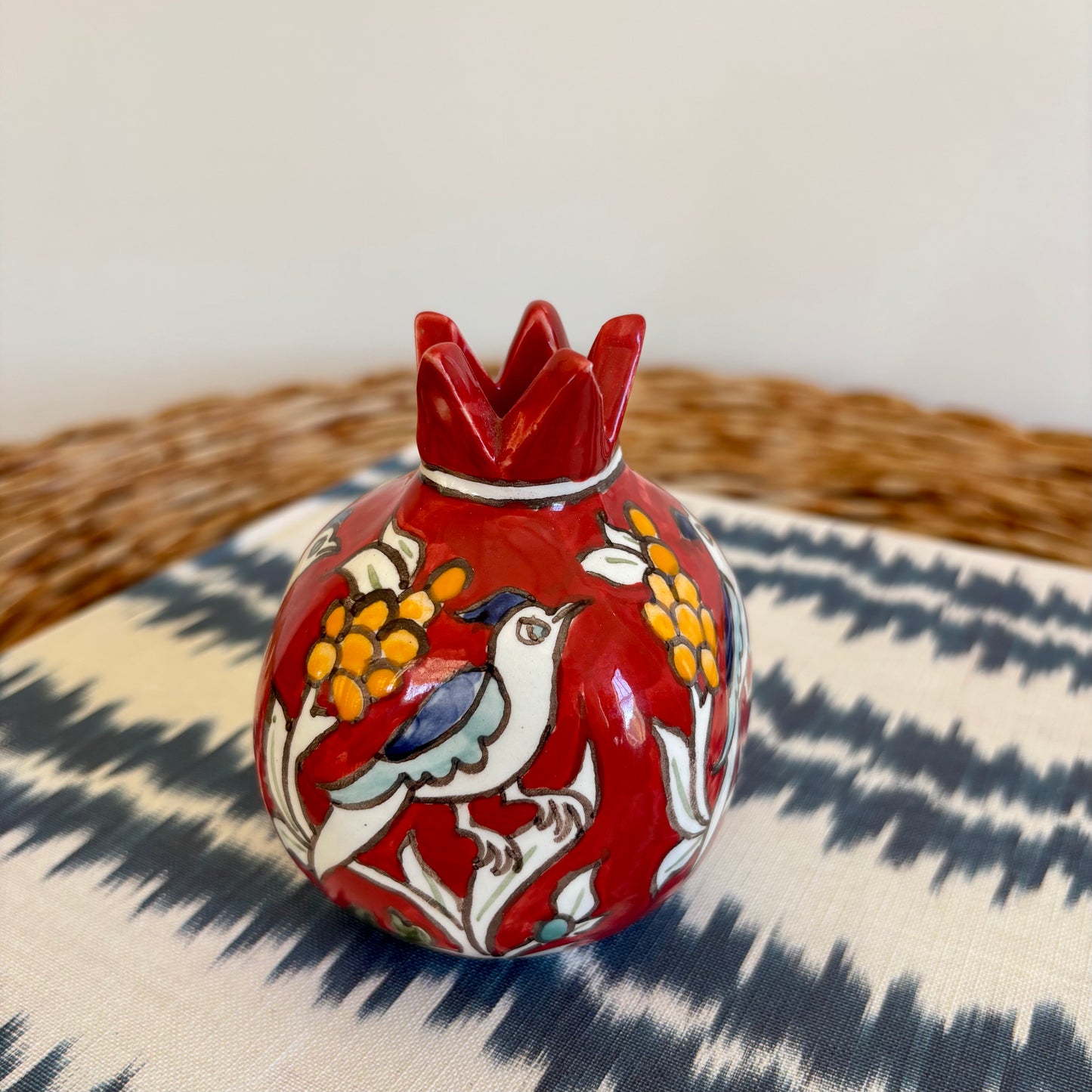 Hand Painted Pomegranate Vase