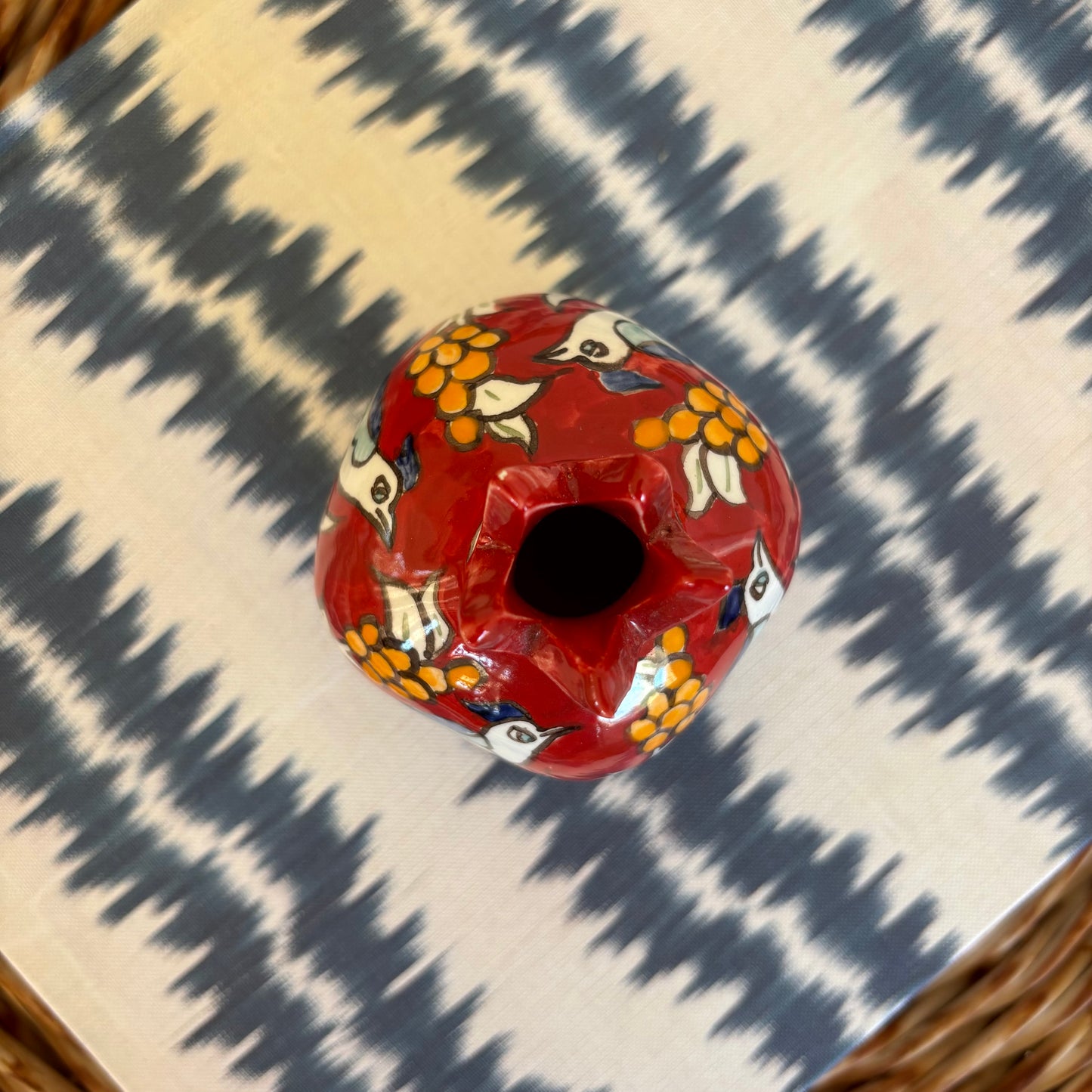 Hand Painted Pomegranate Vase