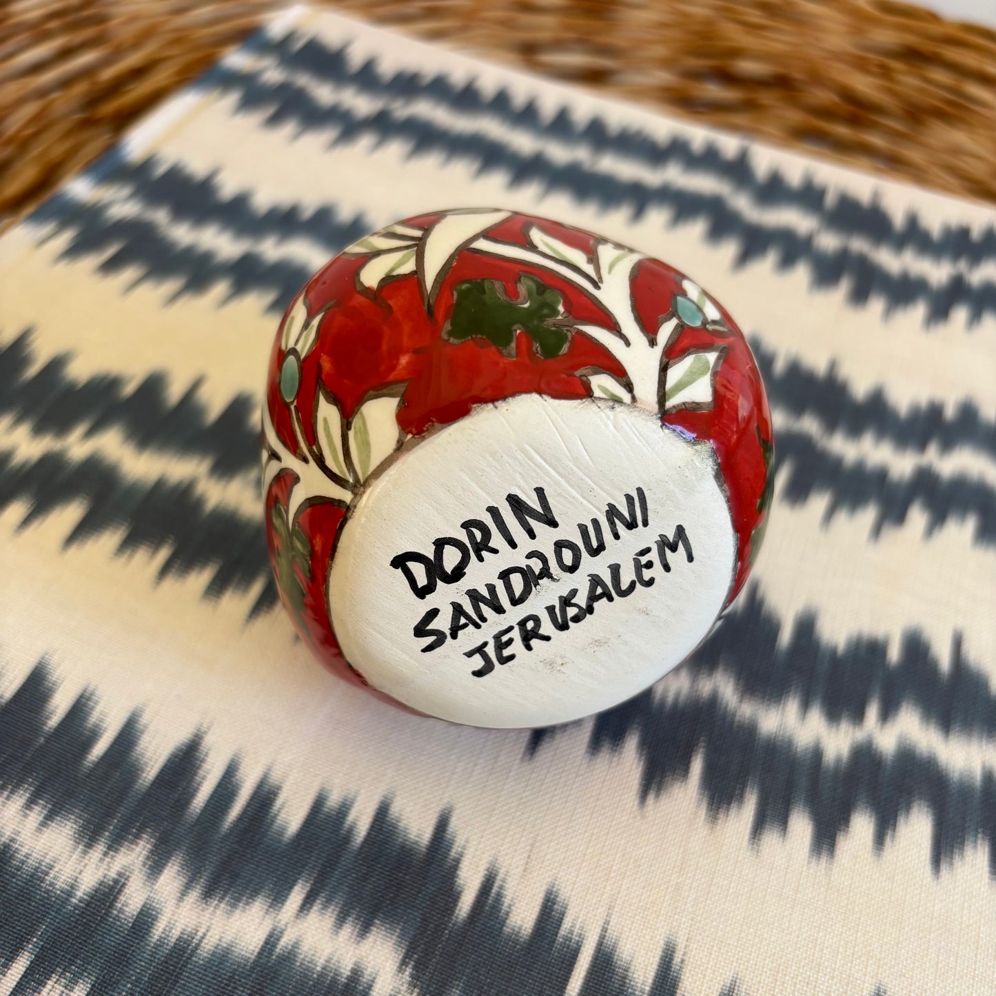 Hand Painted Pomegranate Vase