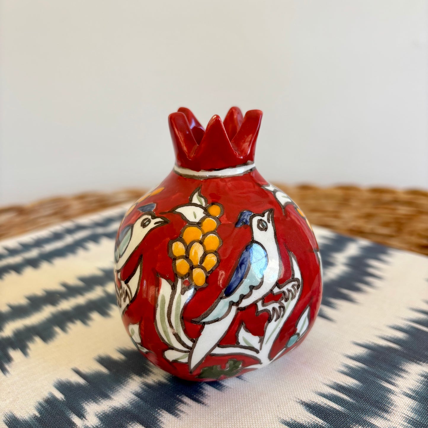 Hand Painted Pomegranate Vase