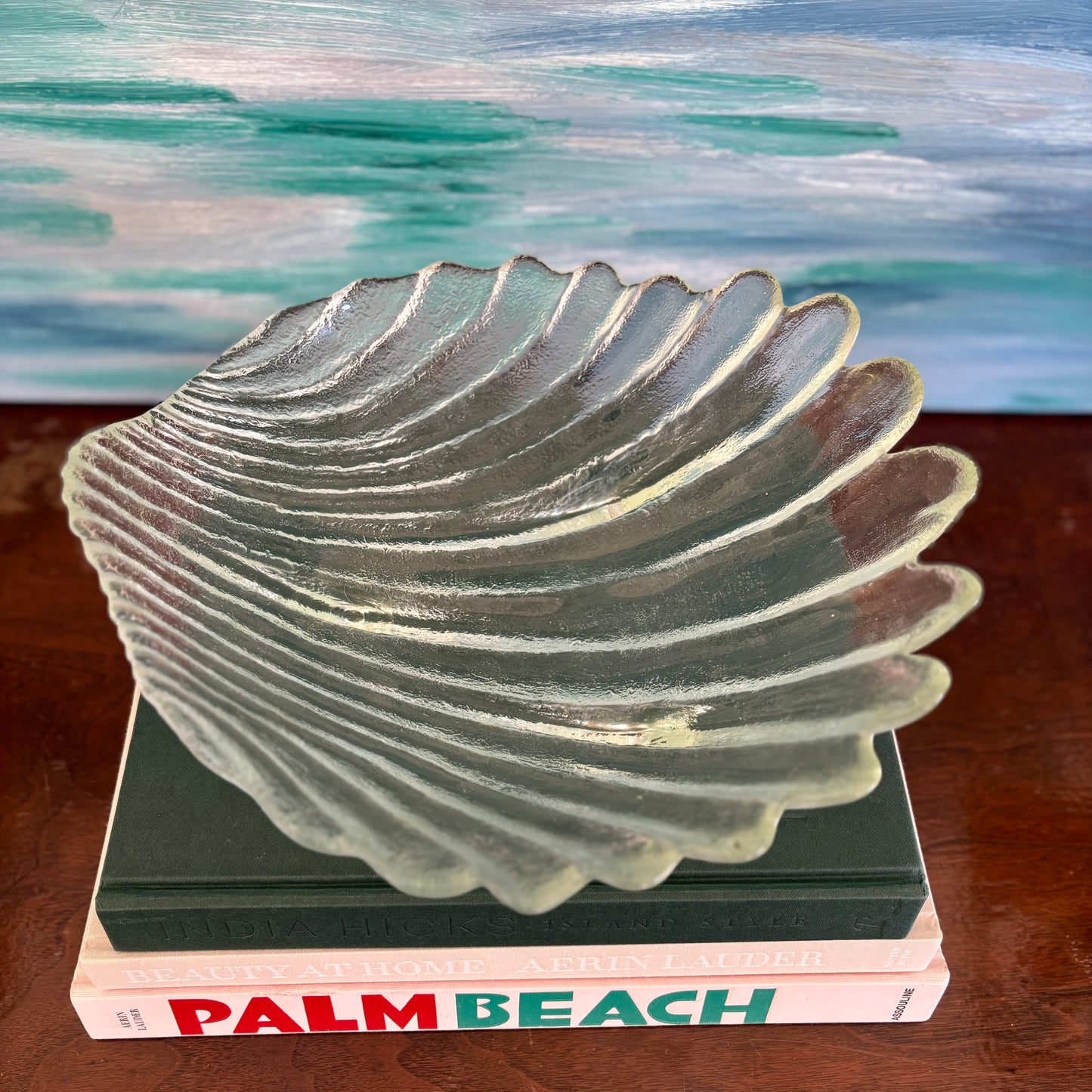 Large Glass Shell Dish