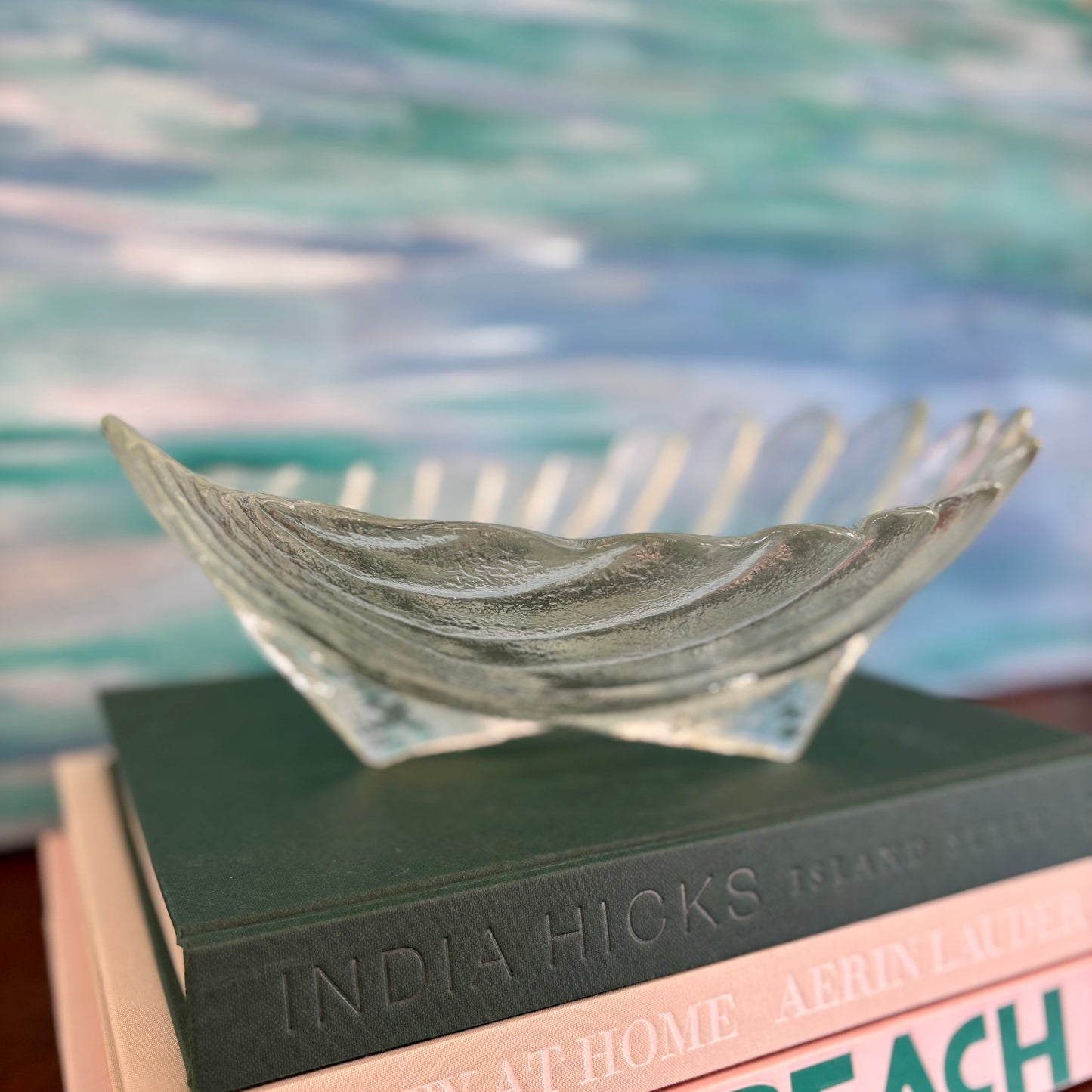 Large Glass Shell Dish