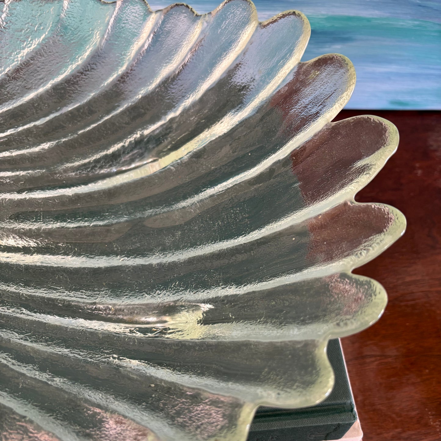 Large Glass Shell Dish