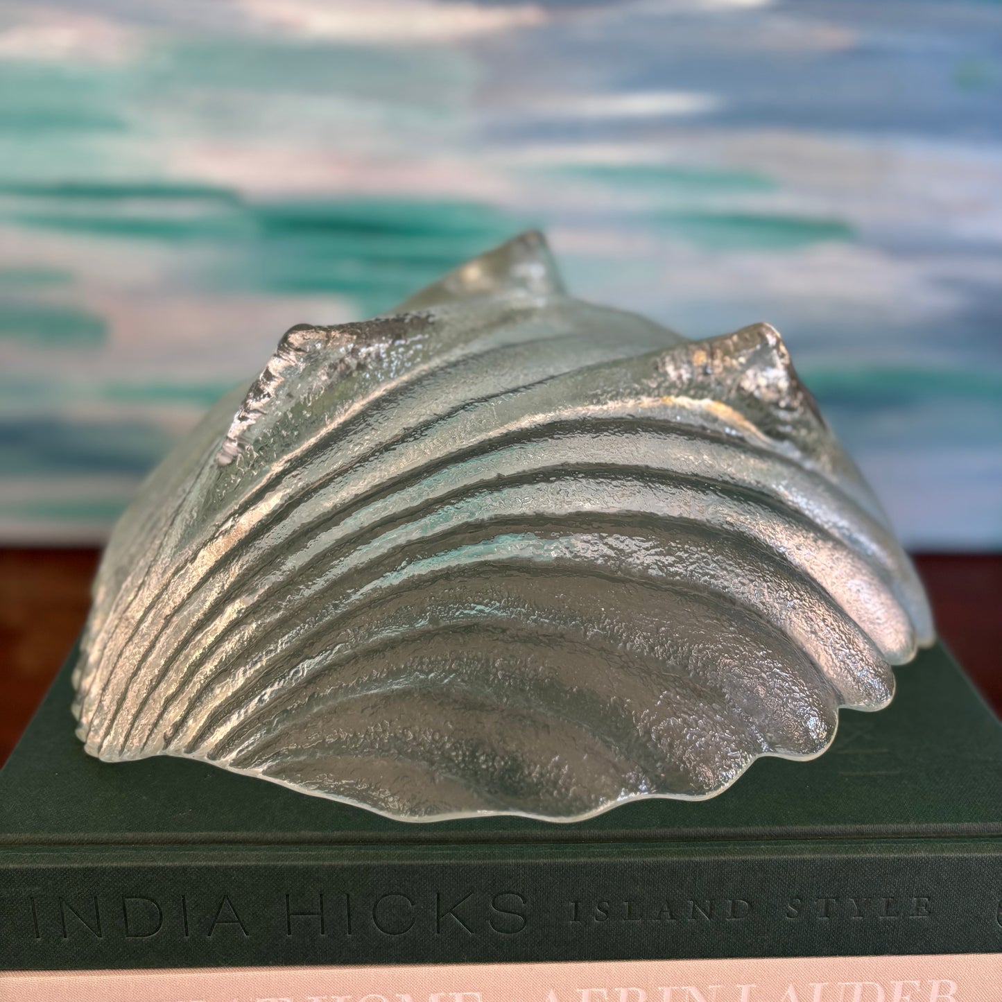 Large Glass Shell Dish