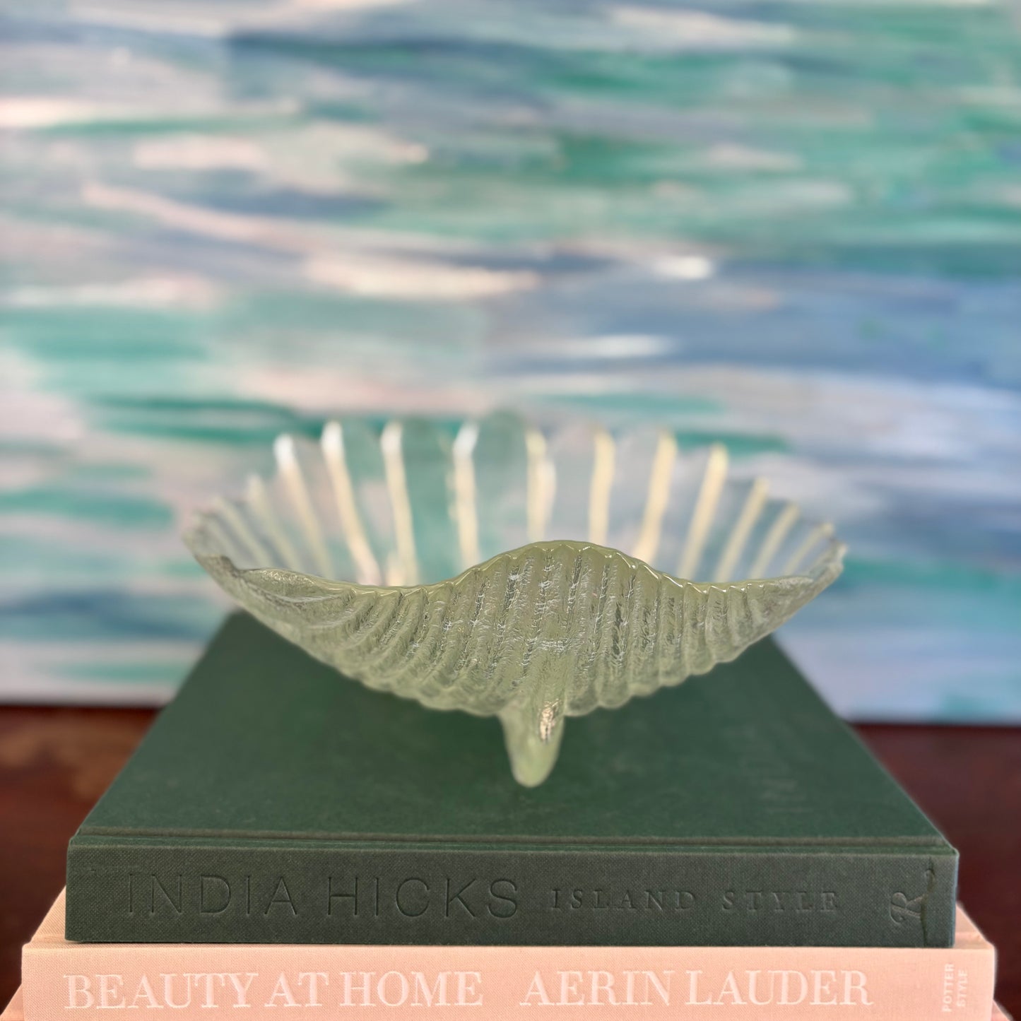 Large Glass Shell Dish