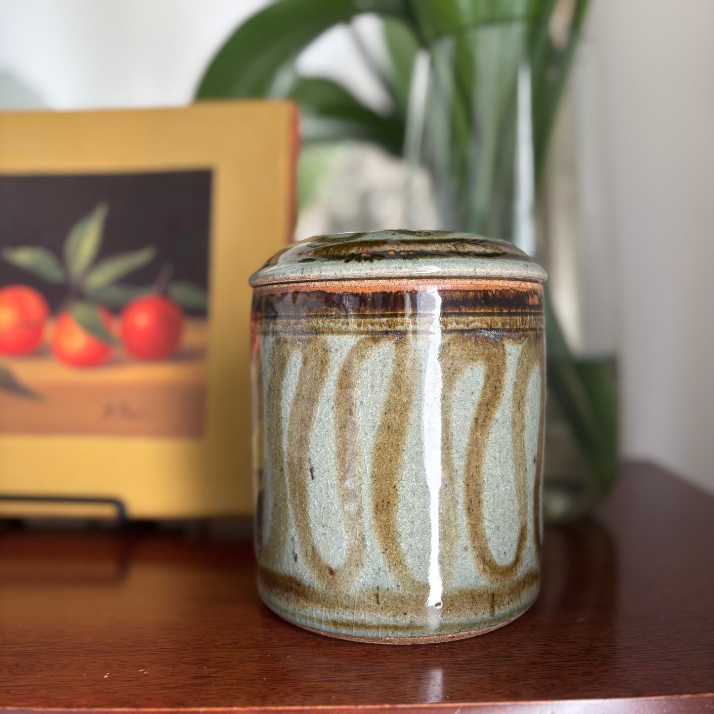 Glazed Stoneware Canister