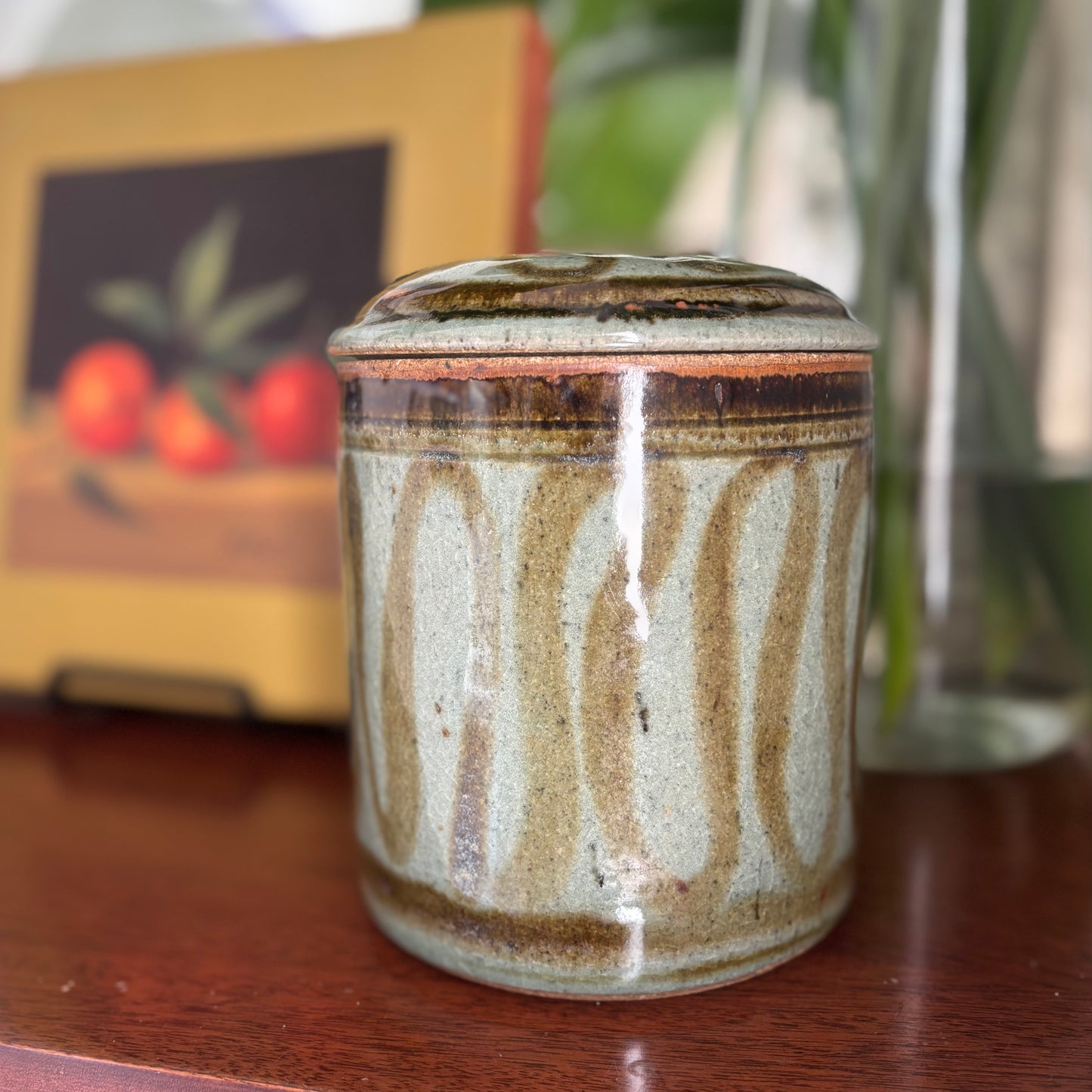 Glazed Stoneware Canister