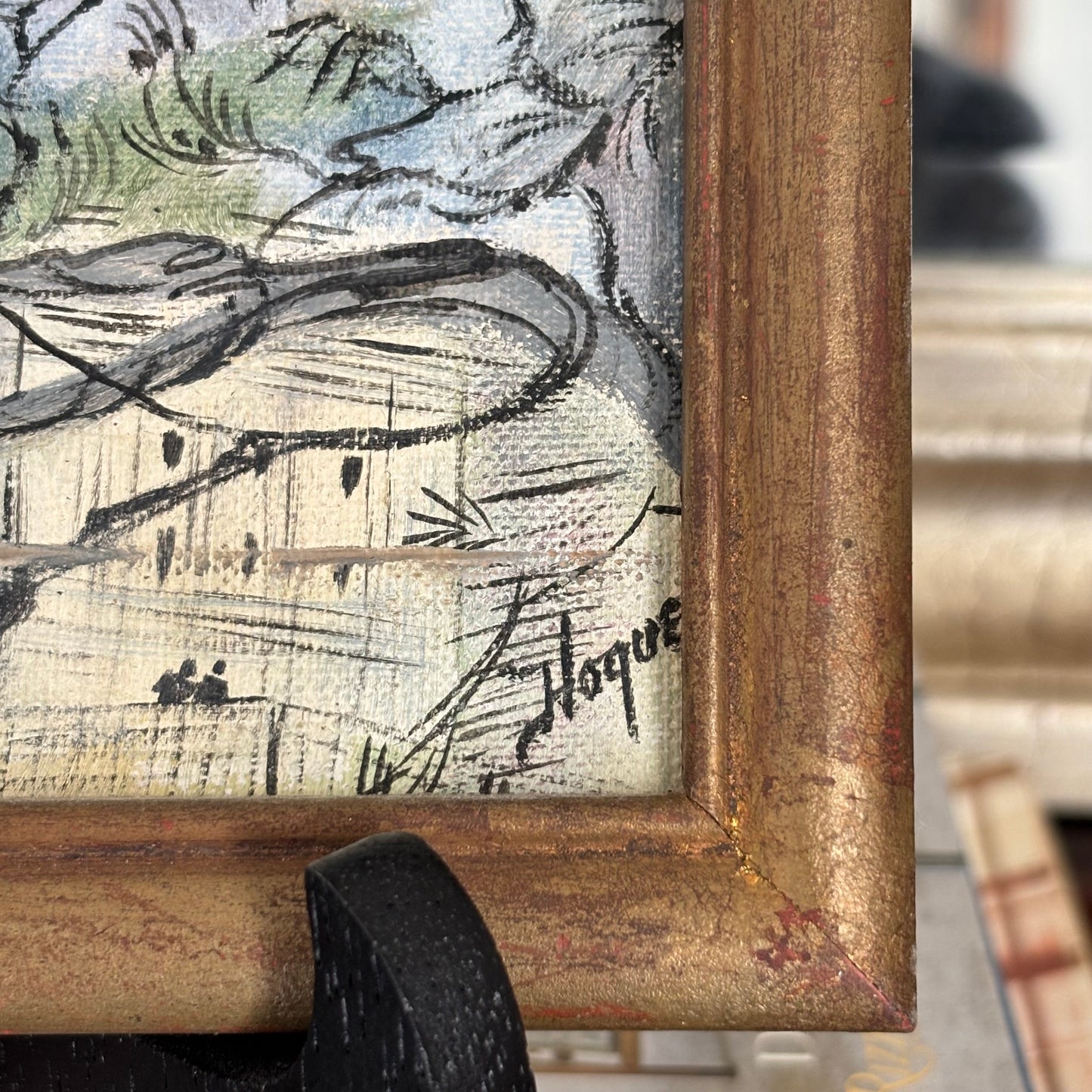 Vintage Framed Capitol Painting