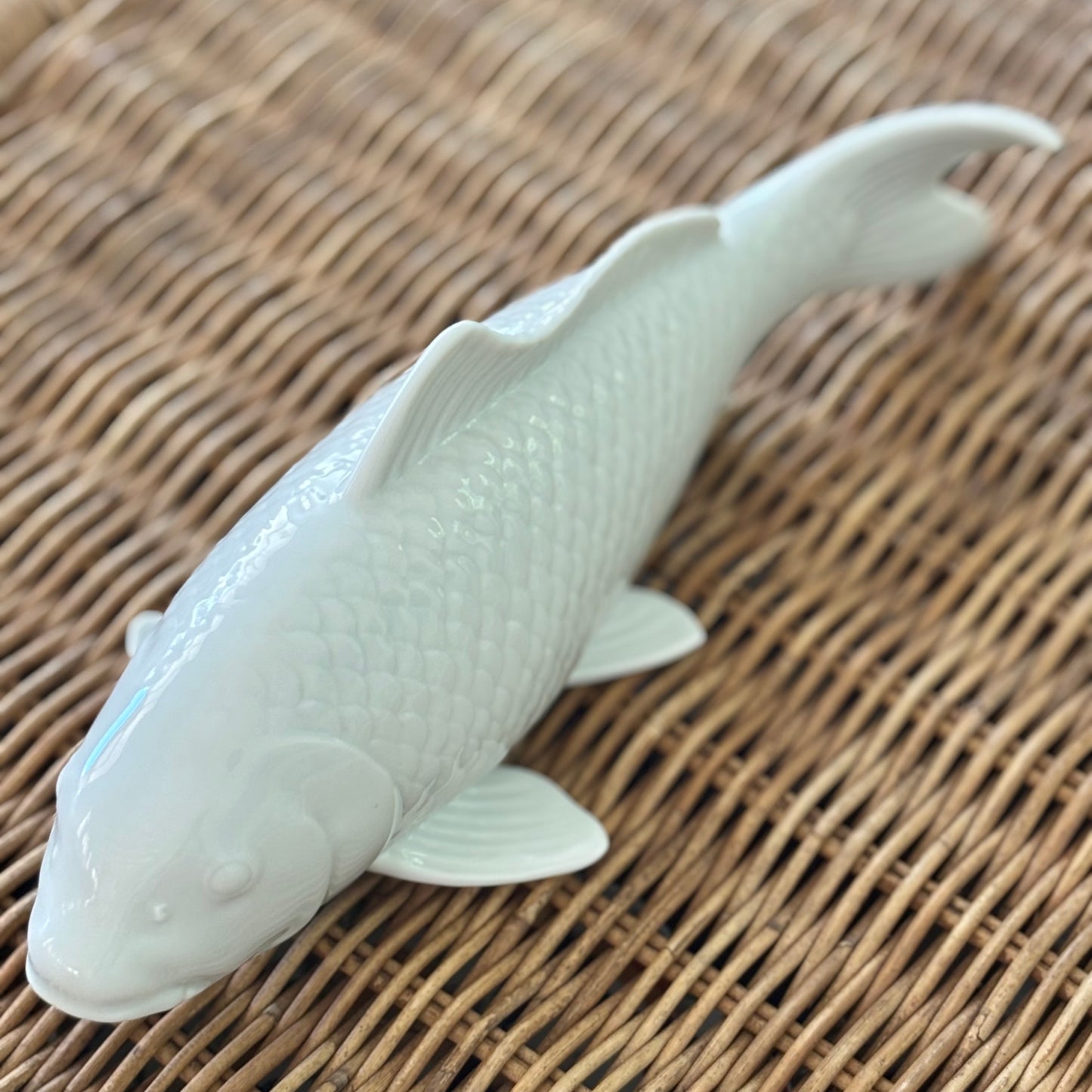 Vintage Pair of Porcelain Koi Fish