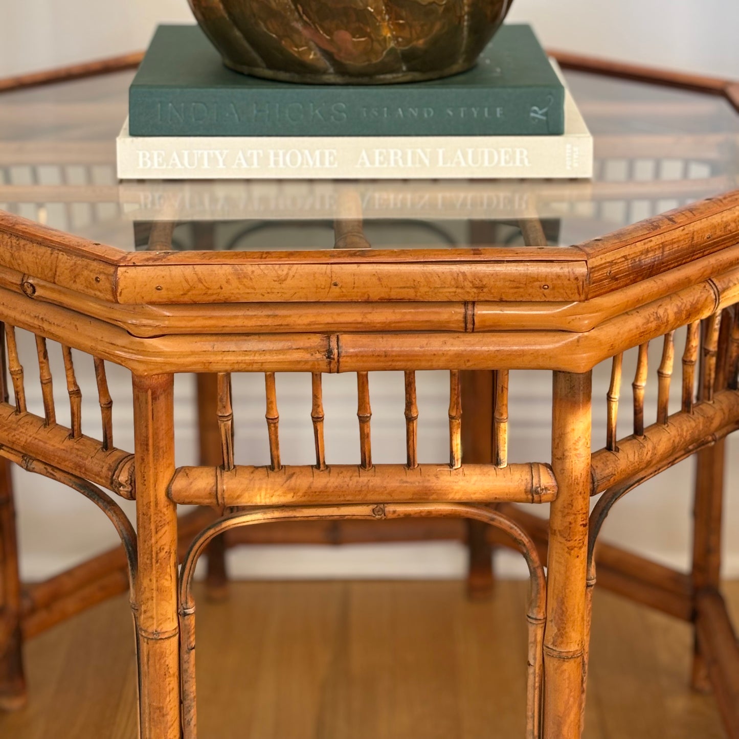 Vintage Brighton Pavilion Bamboo Octagon Table