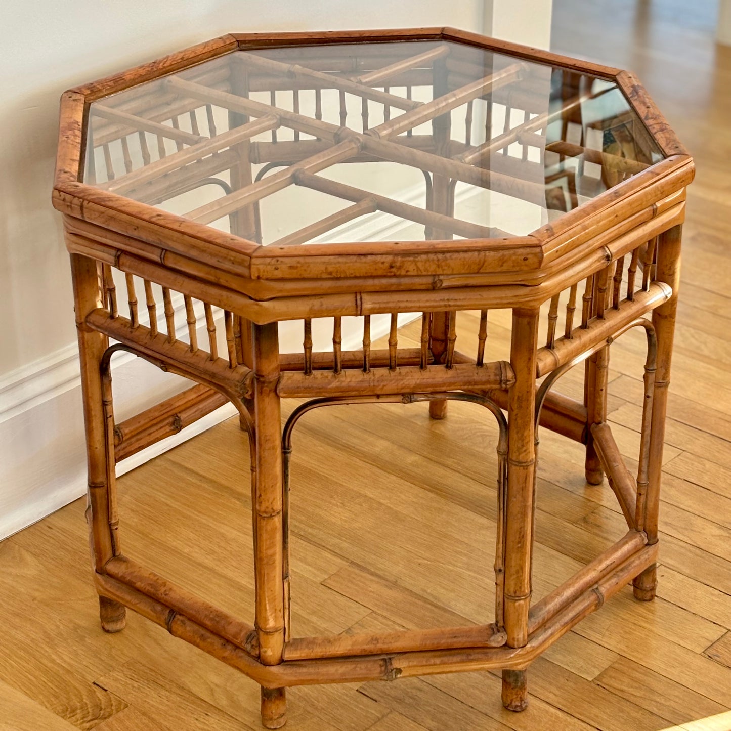 Vintage Brighton Pavilion Bamboo Octagon Table